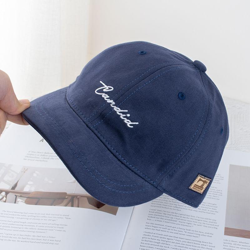 Lettering Embroidered Short Brim Cap Product Image