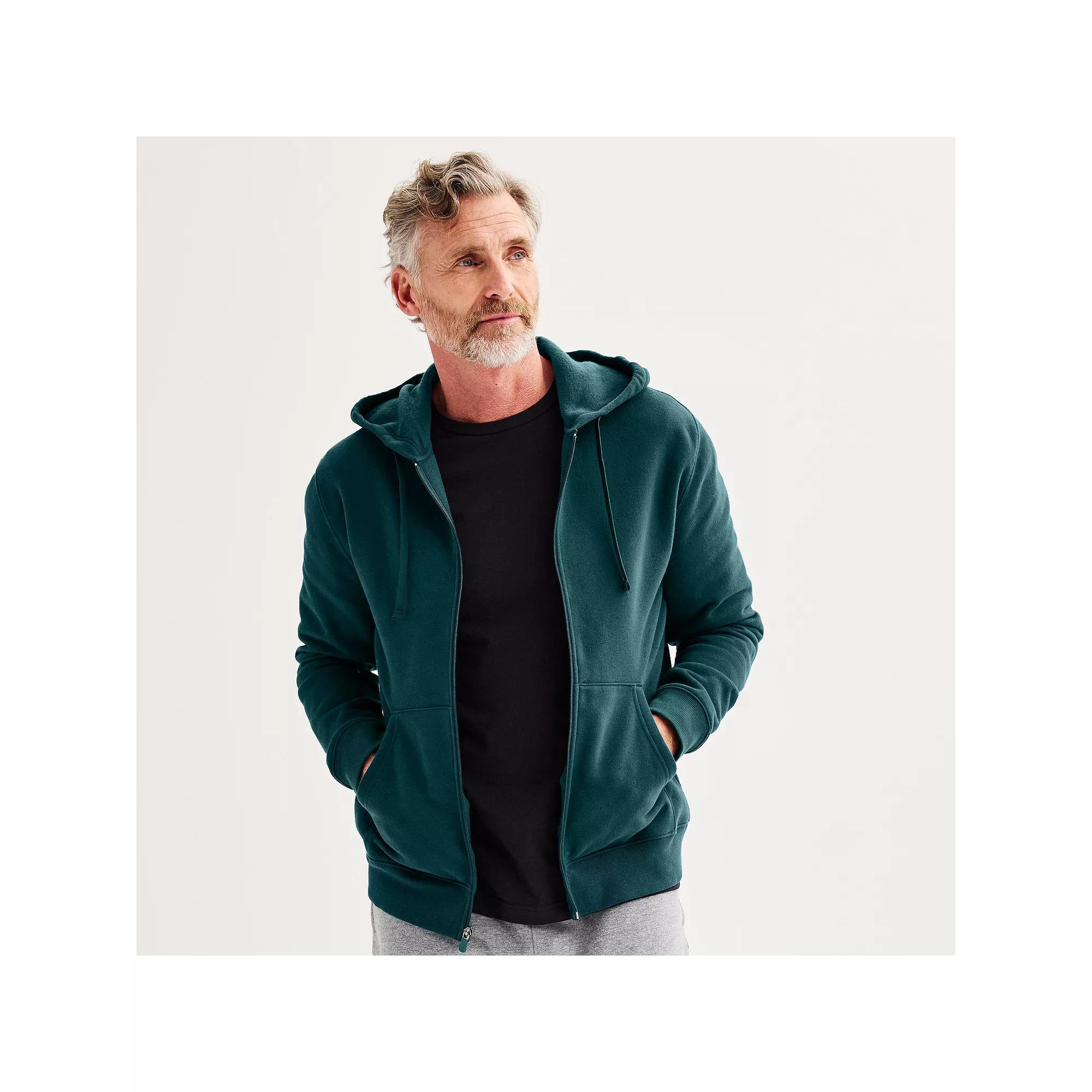 Men's Tek Gear® Ultra Soft Fleece Zip Front Hoodie,  Product Image