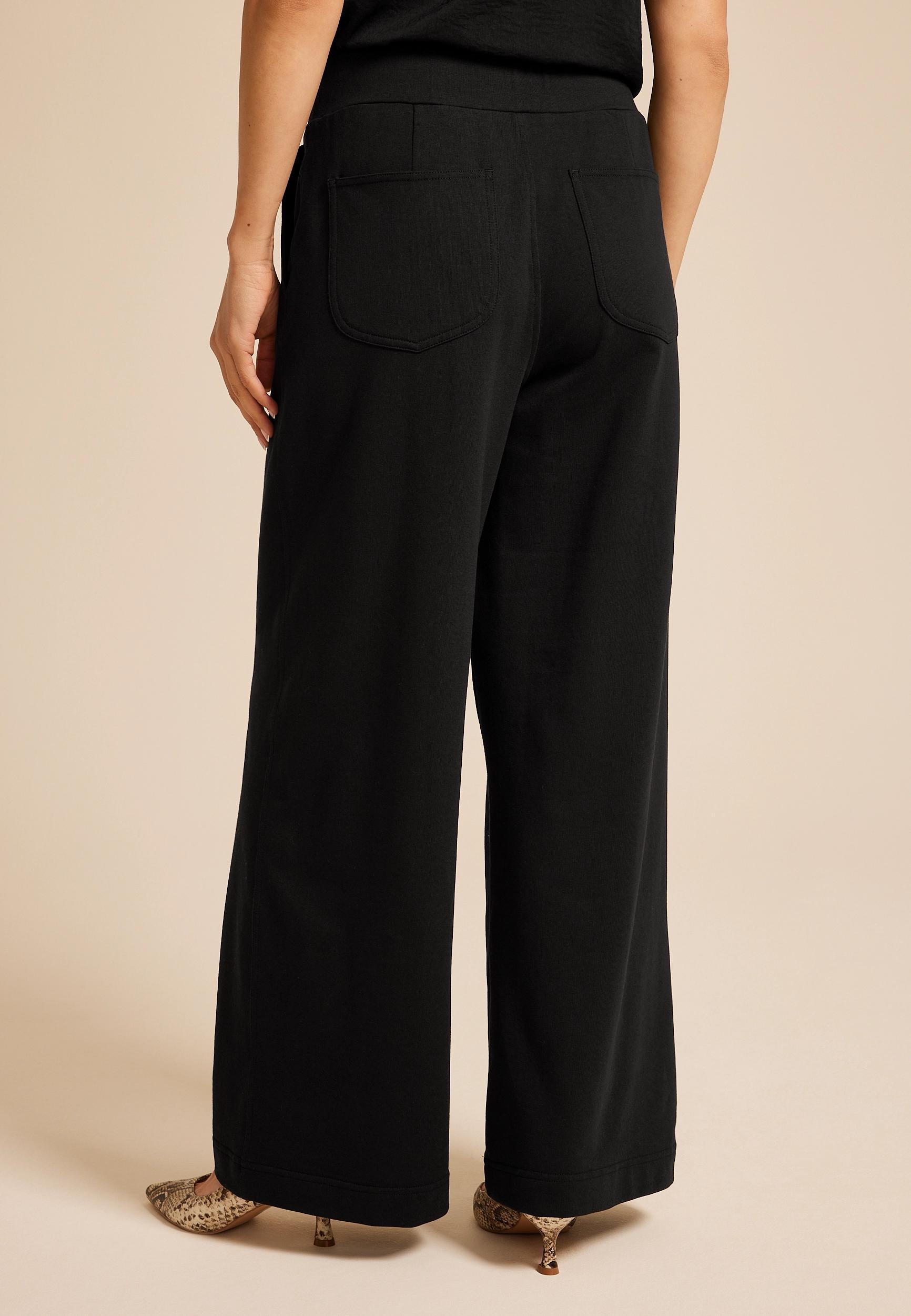 Knit High Rise Wide Leg Pant Product Image