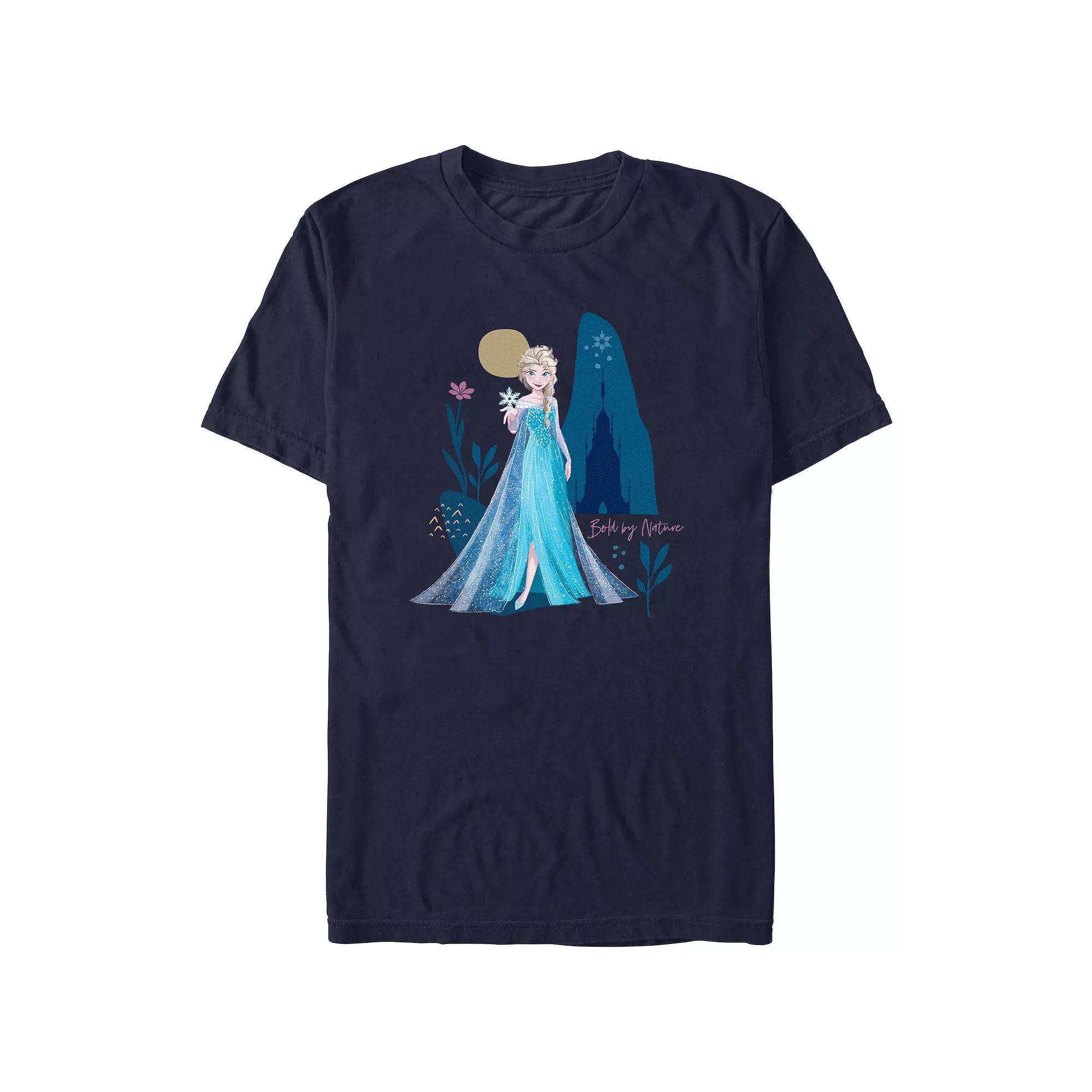 Disney's Frozen Elsa Bold By Nature Men's Graphic Tee, Size: Medium, Blue Product Image