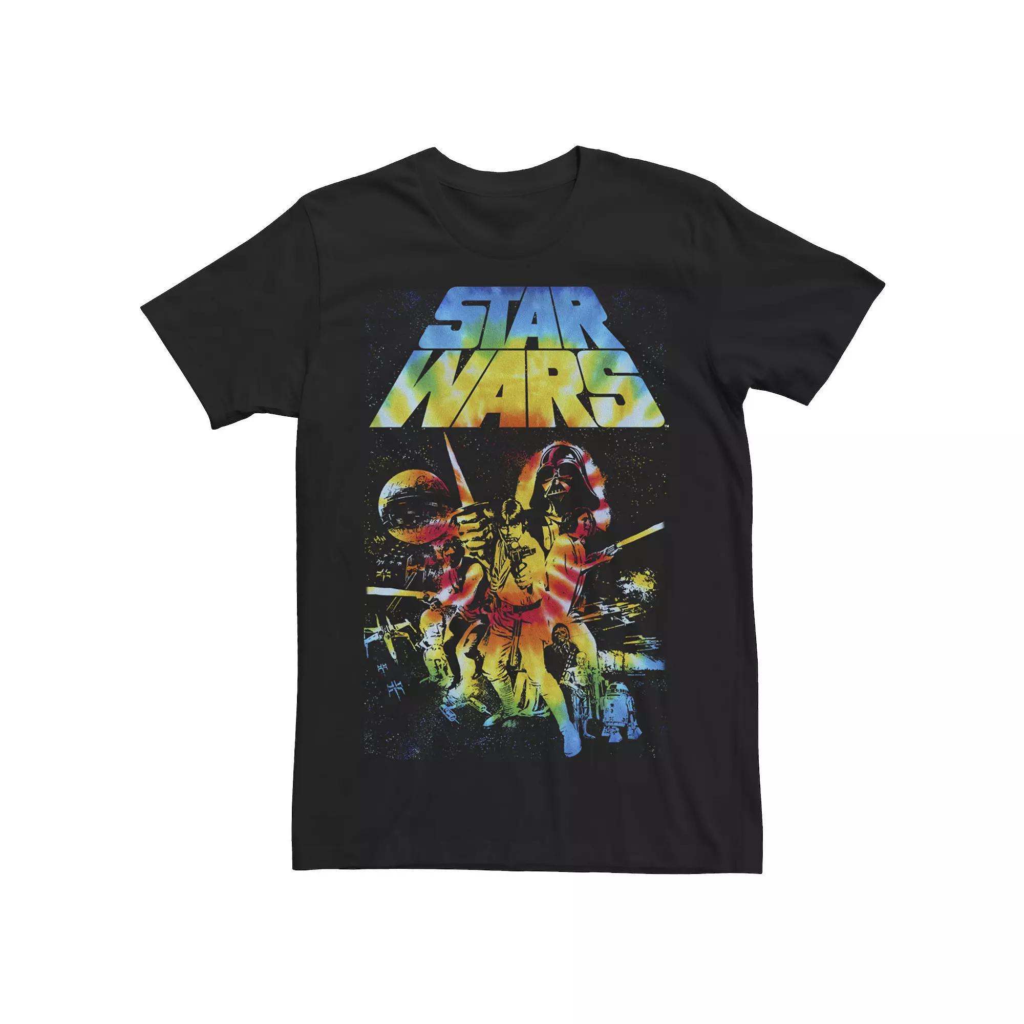 Men's Star Wars Tie-Dye Space Cowboy Tee, Size: 3XL, Black Product Image