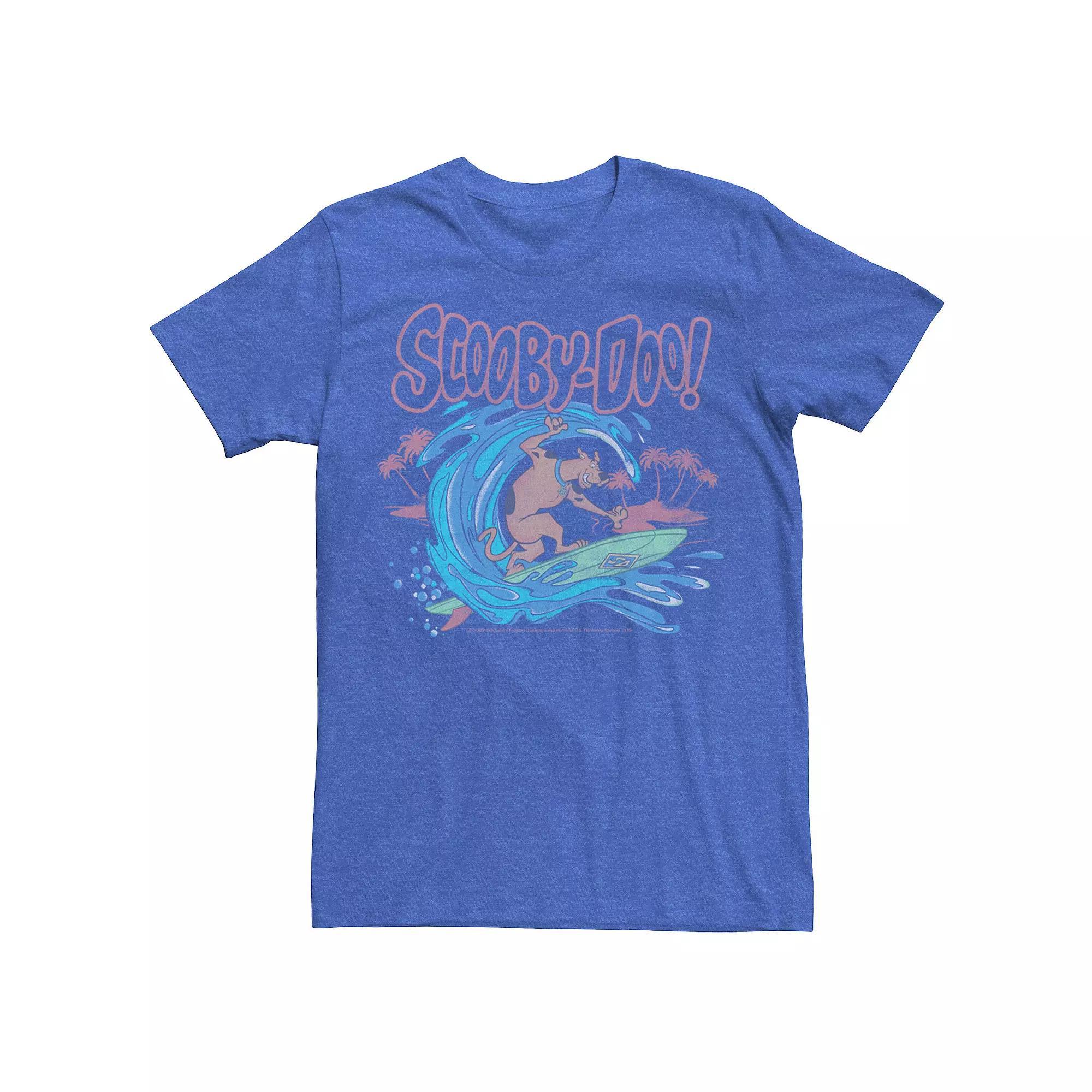 Men's Scooby-Doo Surfing Title Logo Tee, Size: XL, Royal Grey Product Image