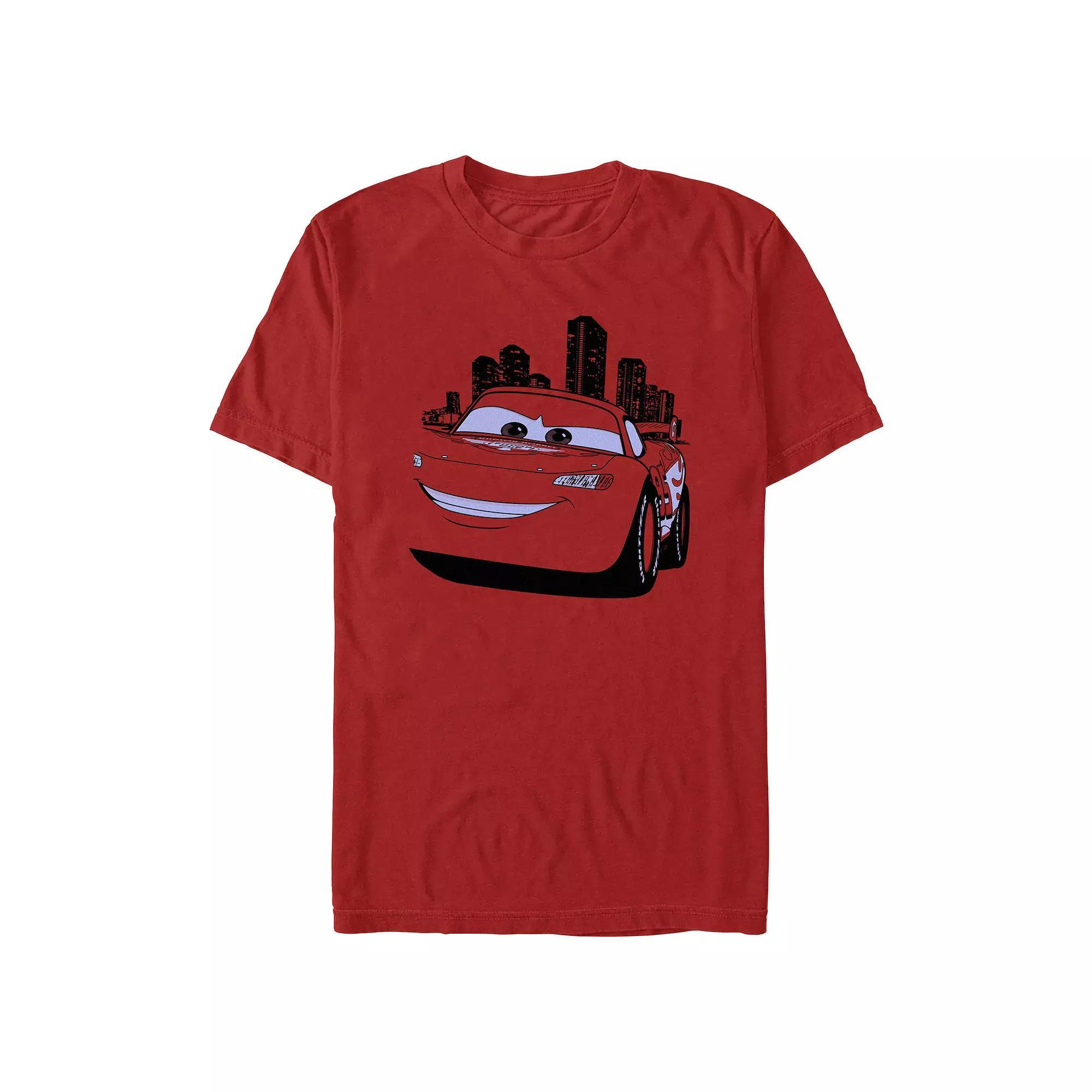 Disney / Pixar's Cars Lightning McQueen City Drive Men's Graphic Tee, Size: Large, Red Product Image