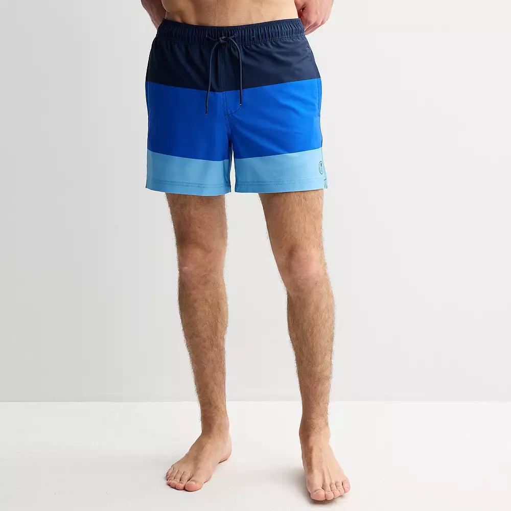 Men's Trinity Coast 5" Colorblock Swim Trunks,  Product Image
