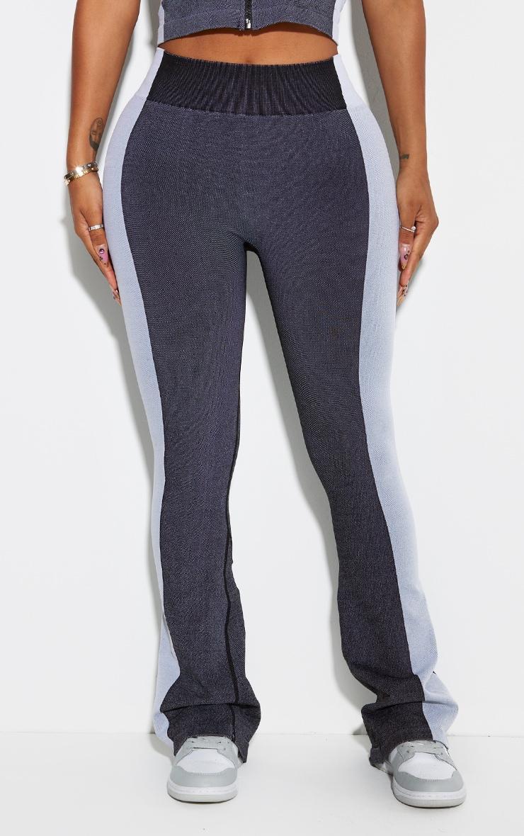 Shape Grey Seamless Contrast High Waist Leggings Product Image