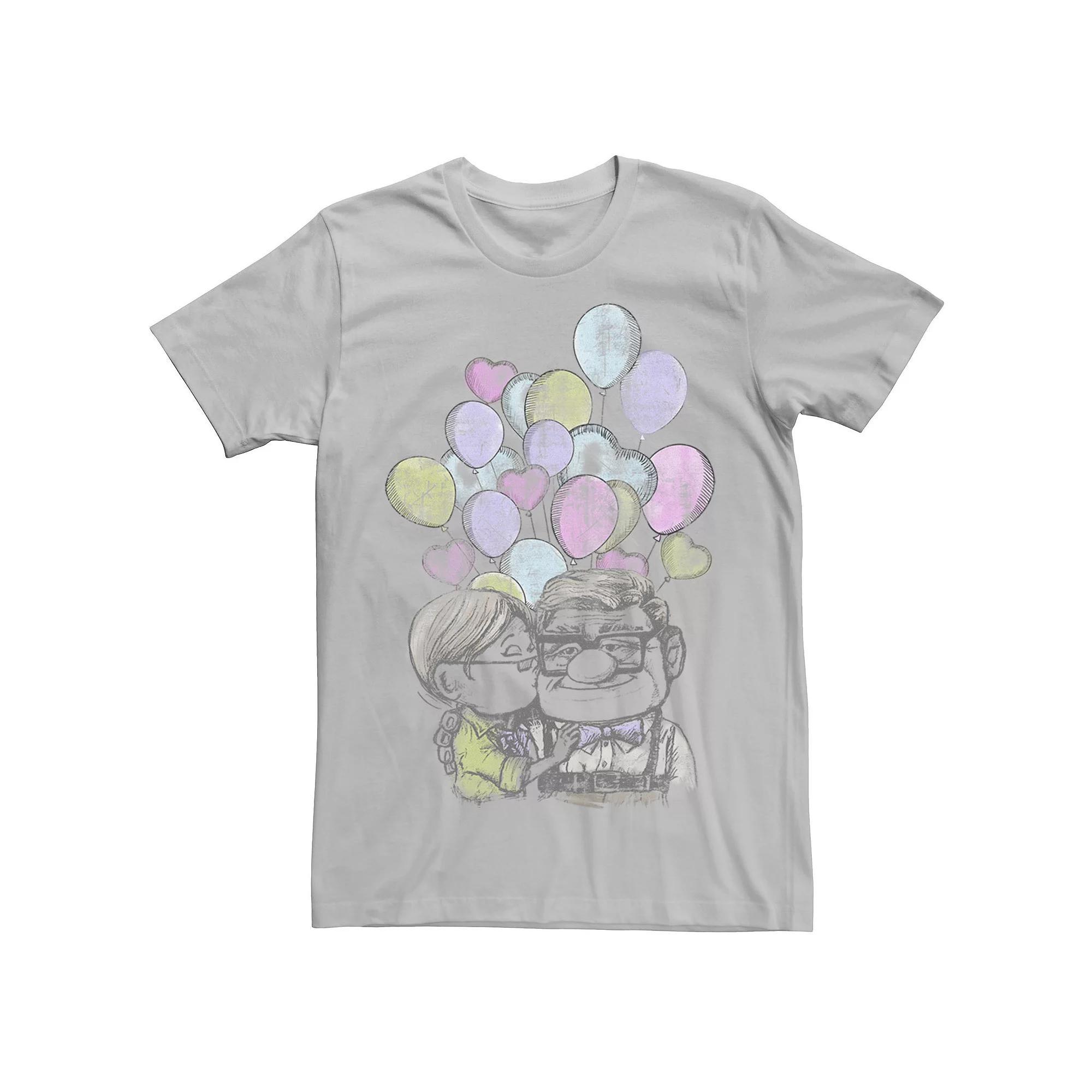 Disney / Pixar's Up Carl And Ellie Men's Valentine's Day Tee, Size: XL, Silver Product Image