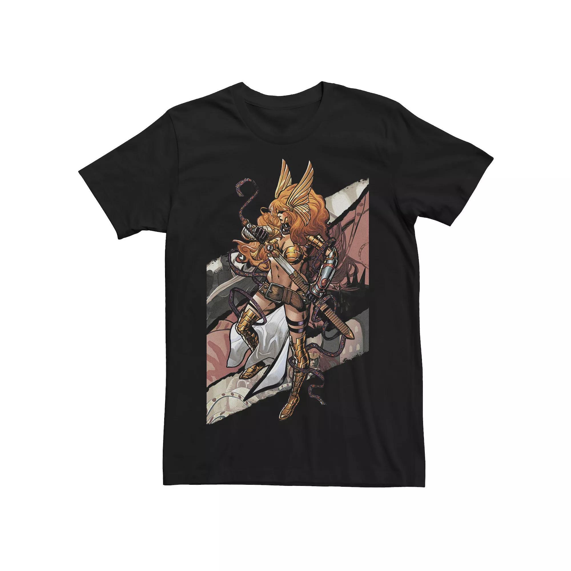 Men's Marvel Angela Guardians of the Galaxy Helmet Tee, Size: Large, Black Product Image