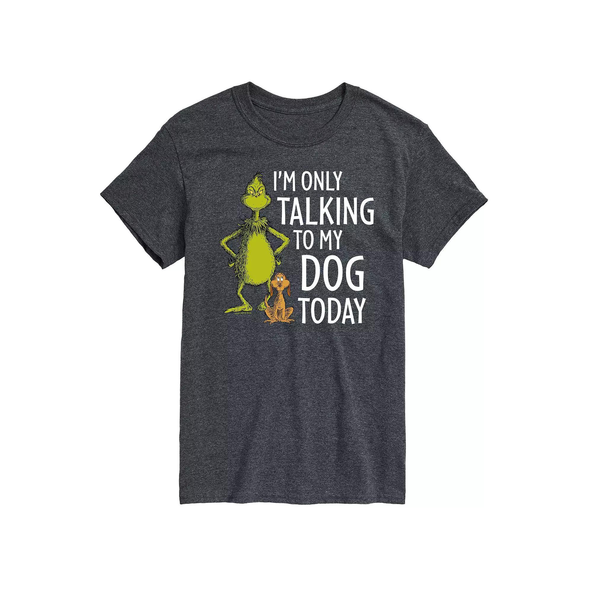 Big & Tall Dr. Seuss Grinch Talking To My Dog Today Graphic Tee, Men's,  Product Image