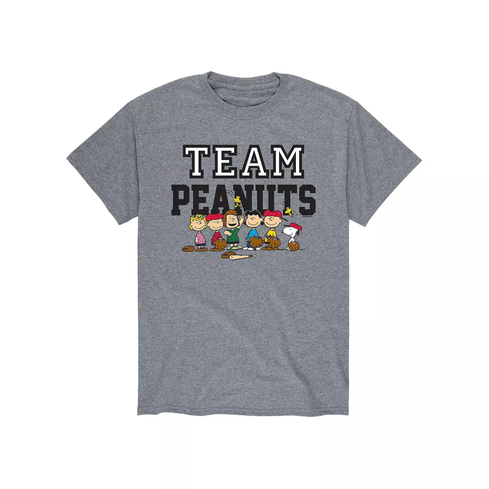 Men's Peanuts Team Peanuts Tee, Size: XXL, Gray Product Image