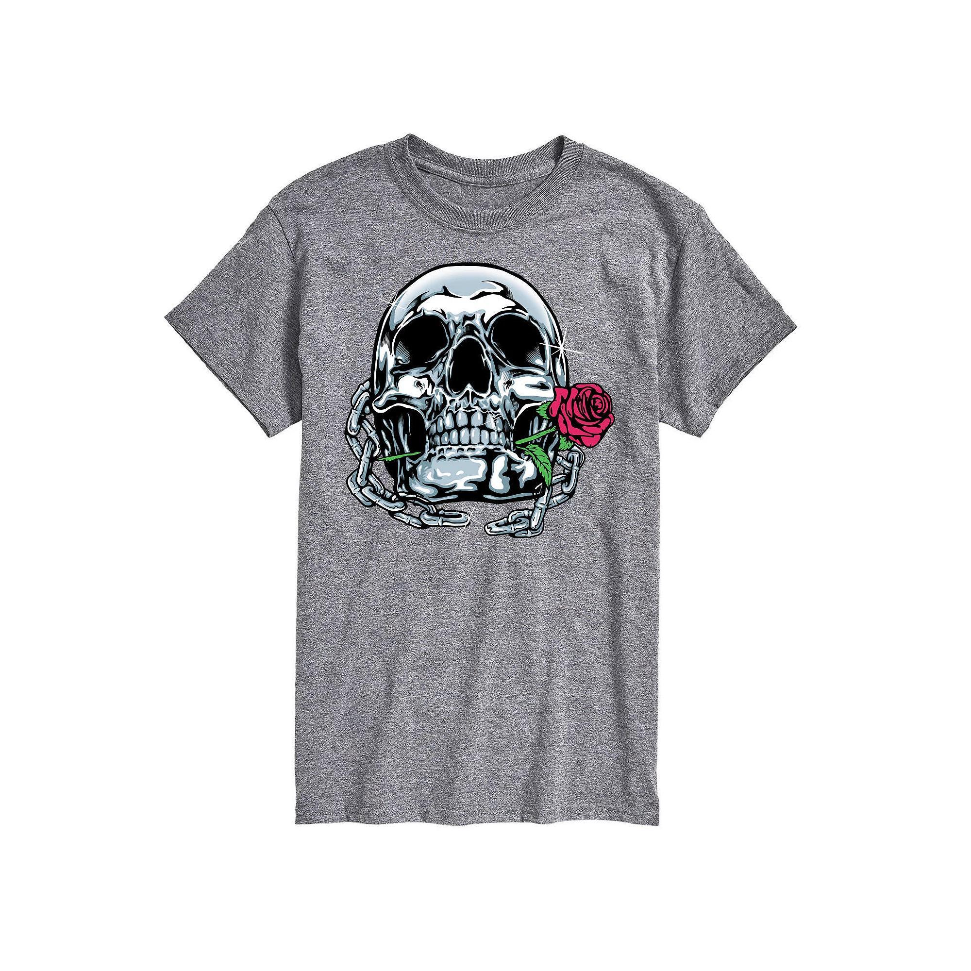 Men's Shiny Skull Art Tee,  Product Image