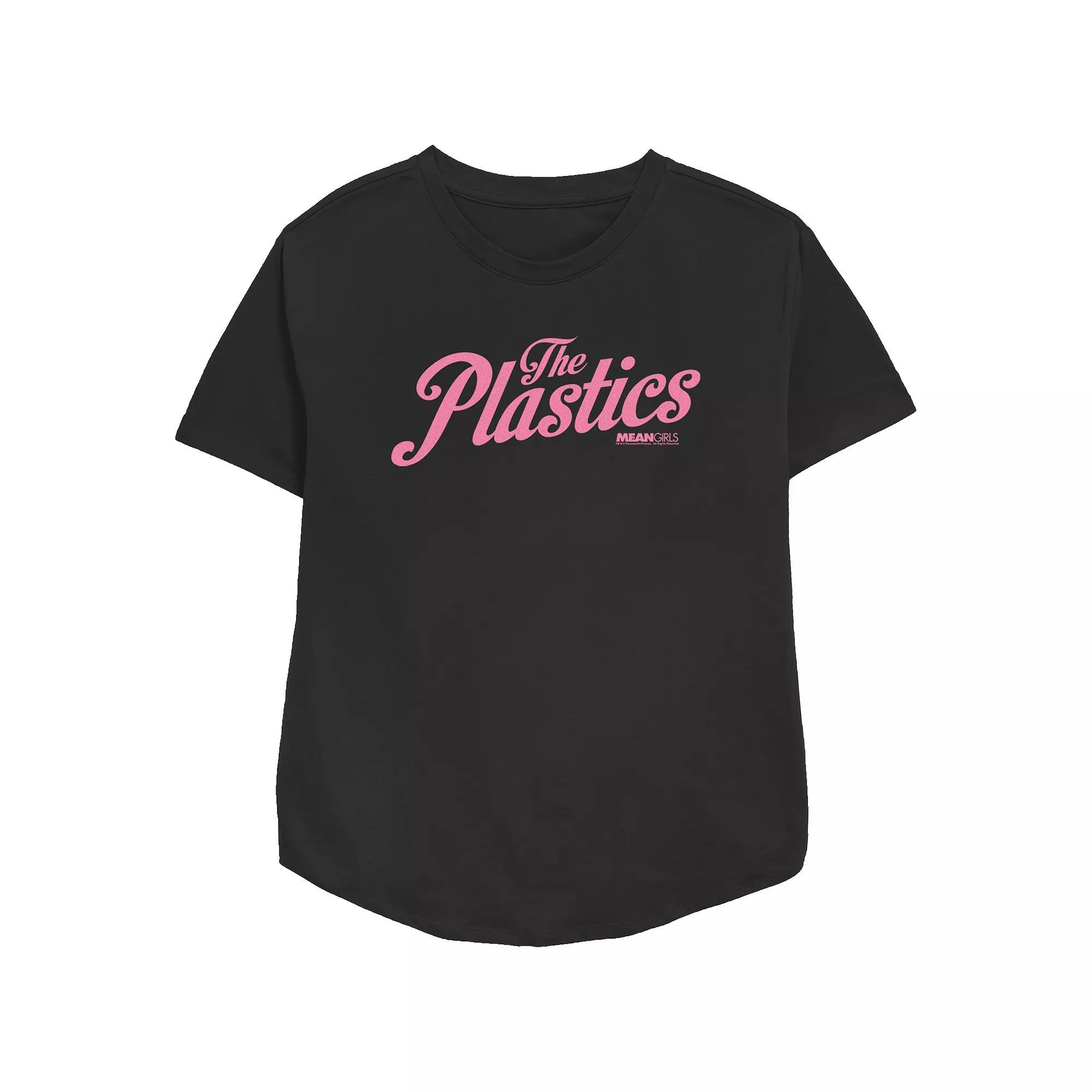 Women's Mean Girls The Plastics Relaxed Fit Graphic Tee, Girl's, Size: Small, Black Product Image