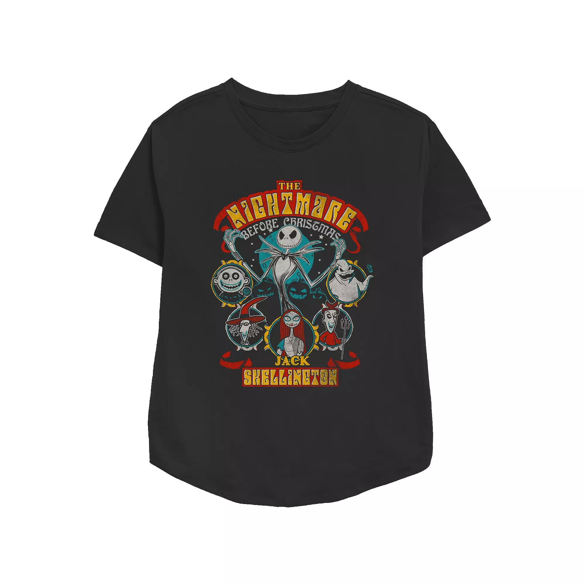 Disney's The Nightmare Before Christmas Halloween Lineup Women's Relaxed Fit Graphic Tee,  Product Image