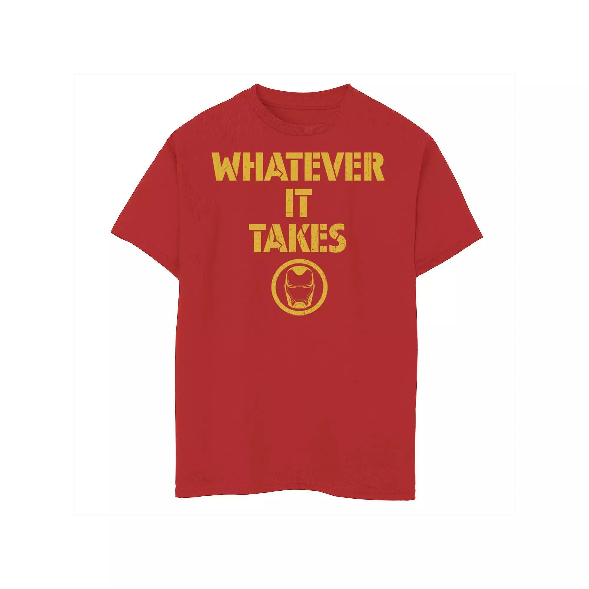 Boys 8-20 Marvel Avengers Endgame Whatever It Takes Iron Man Logo Graphic Tee, Boy's, Size: XL, Red Product Image