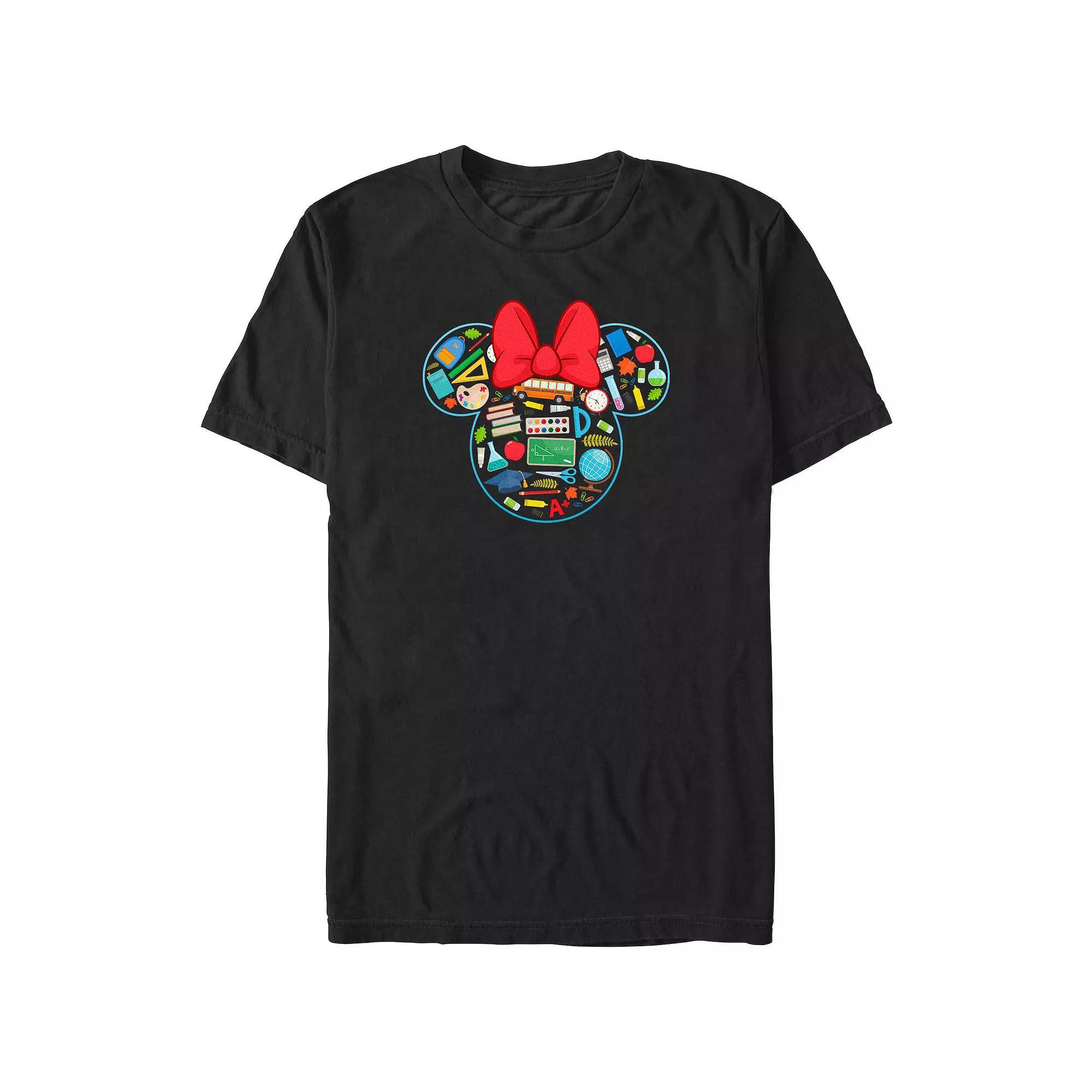 Disney's Minnie Mouse School Supplies Icons Big & Tall Graphic Tee, Men's,  Product Image