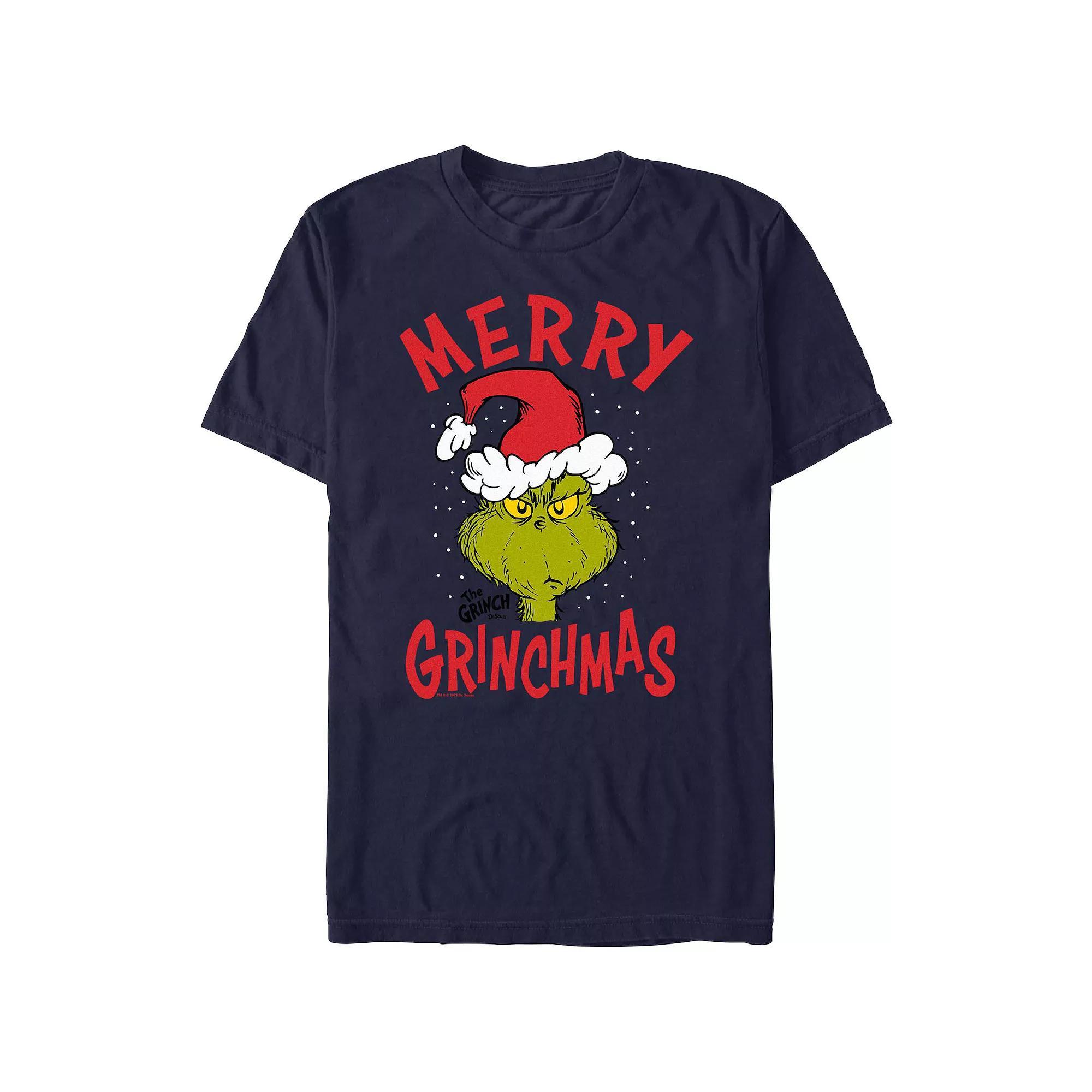 Big & Tall Dr. Seuss The Grinch Merry Christmas Graphic Tee, Men's,  Product Image