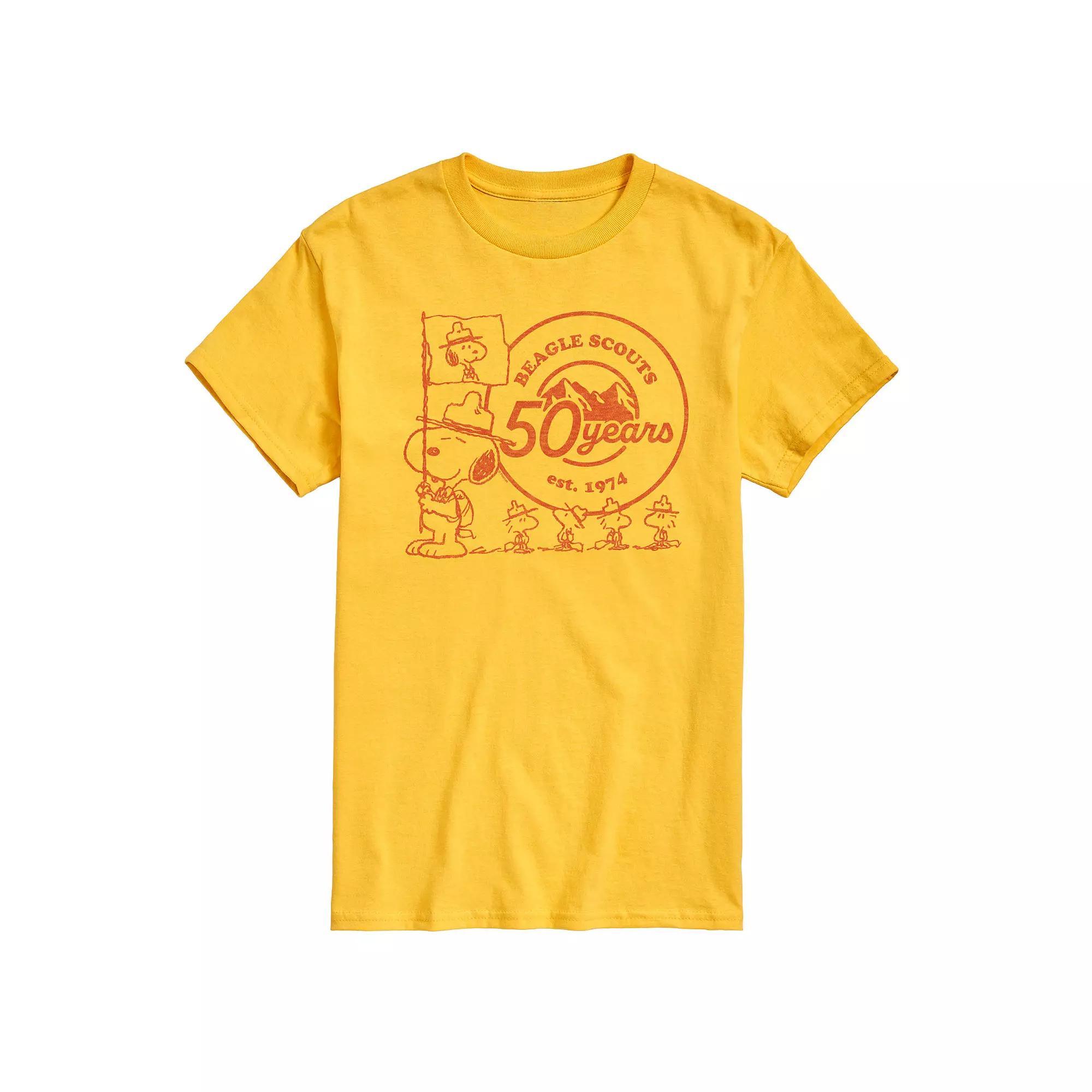 Big & Tall Peanuts Beagle Scouts 50 Years Flag Graphic Tee, Men's,  Product Image