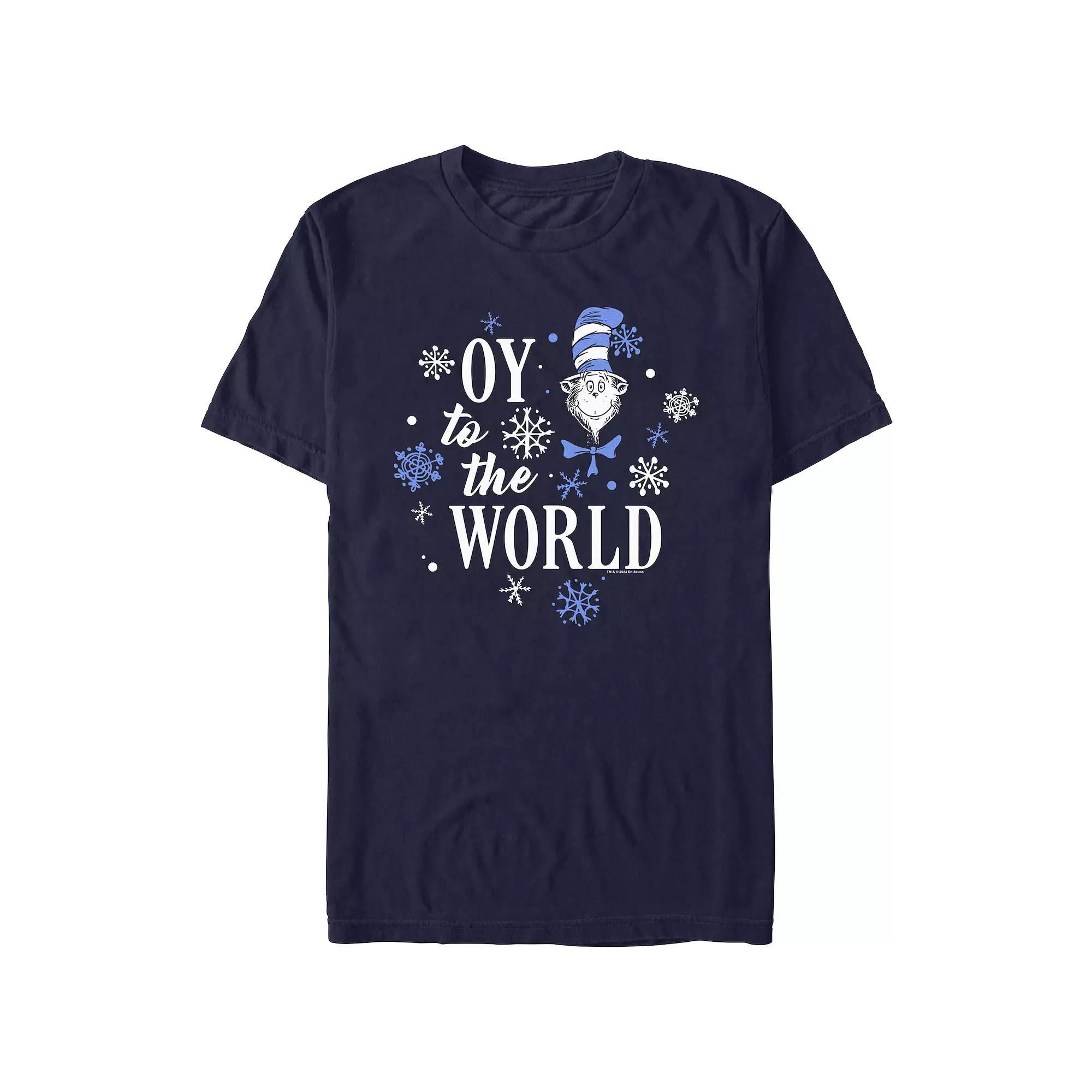 Men's Dr. Seuss Grinch Airbrush Background Graphic Tee,  Product Image