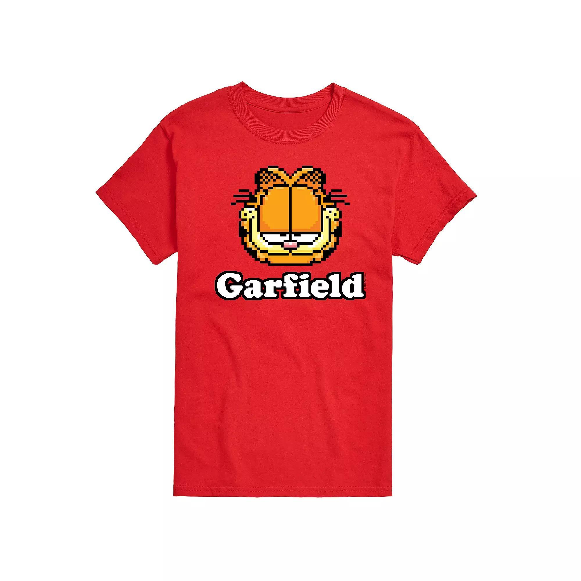 Men's Garfield Video Game Garfield Logo Graphic Tee, Size: Large, Red Product Image