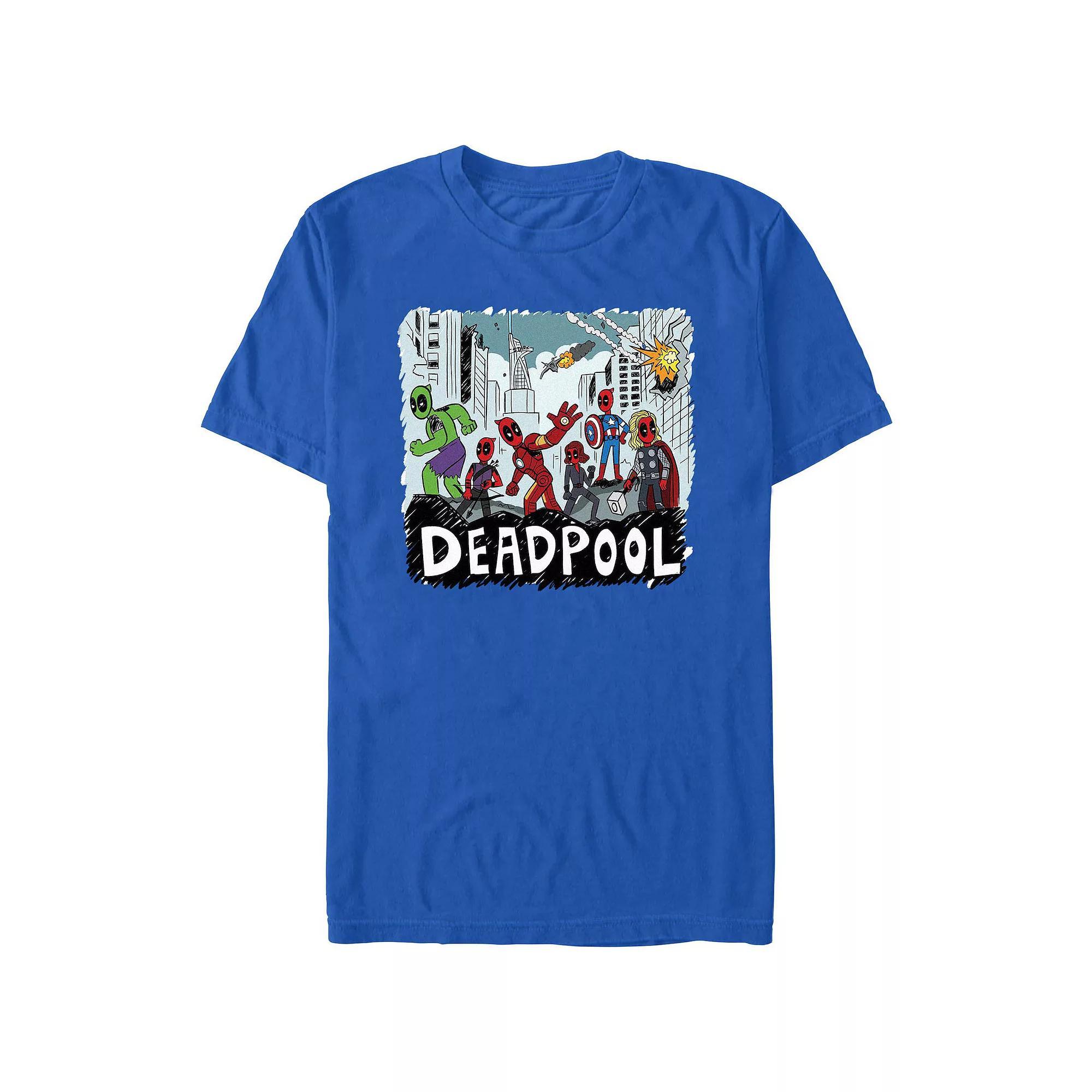Men's Marvel Deadpool And Wolverine Team Deadpool Avengers Graphic Tee,  Product Image