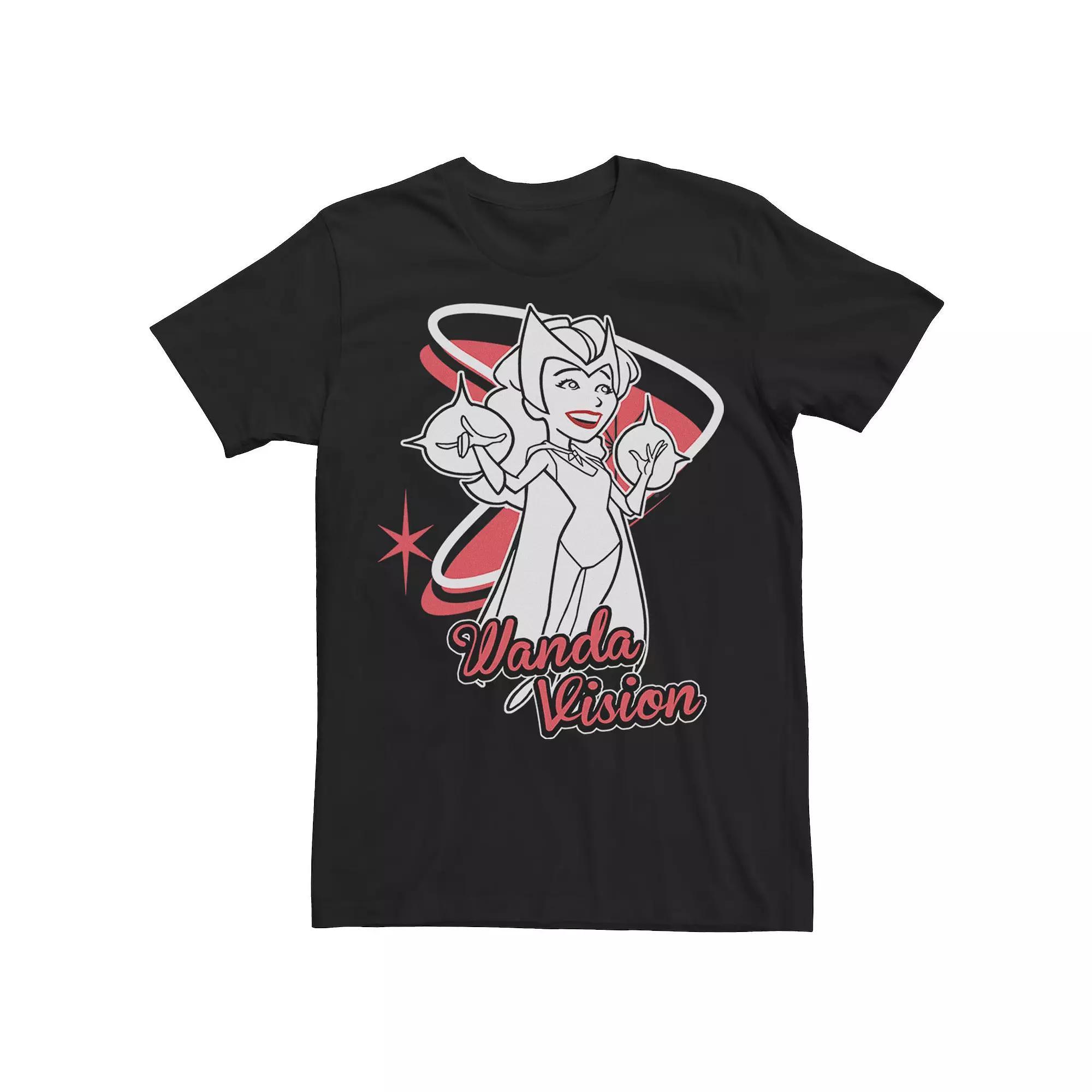 Big & Tall Marvel WandaVision Scarlet Witch Retro Cartoon Tee, Men's,  Product Image