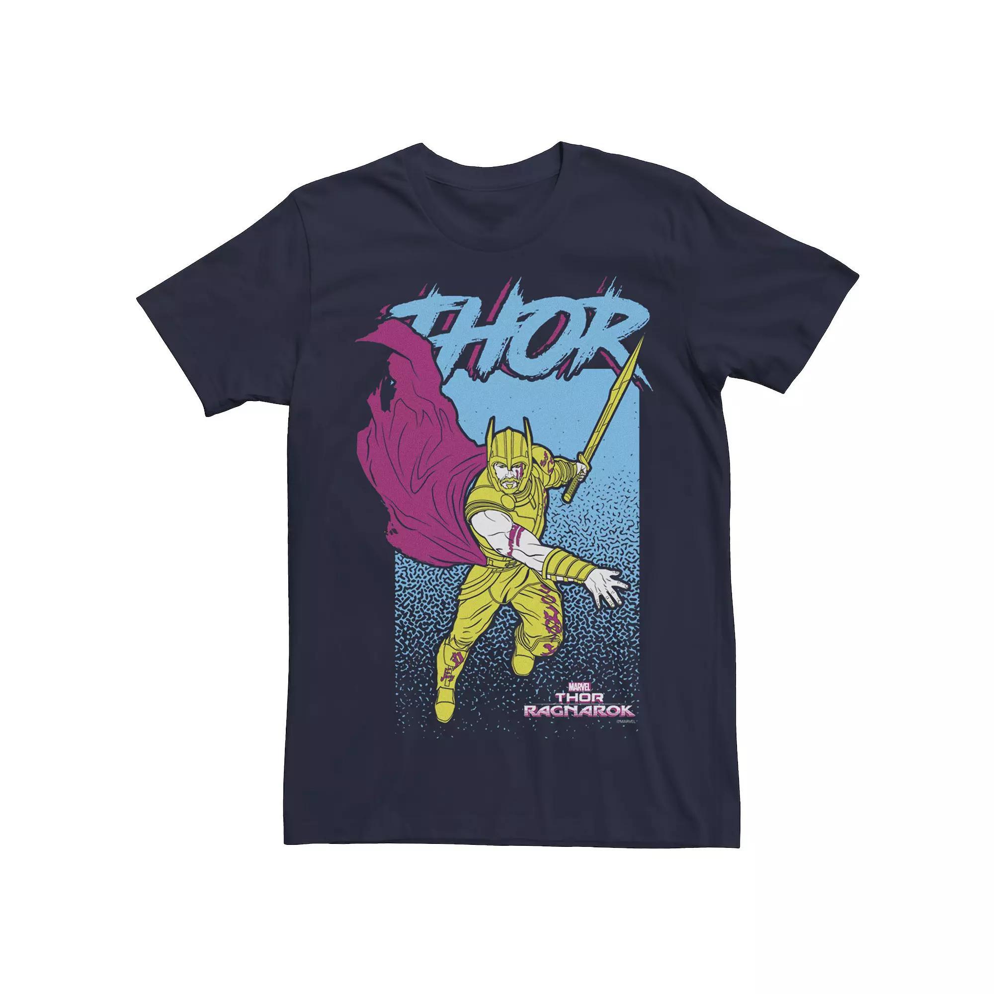 Men's Marvel Thor Ragnarok Neon Color Pop Graphic Tee, Size: Large, Blue Product Image