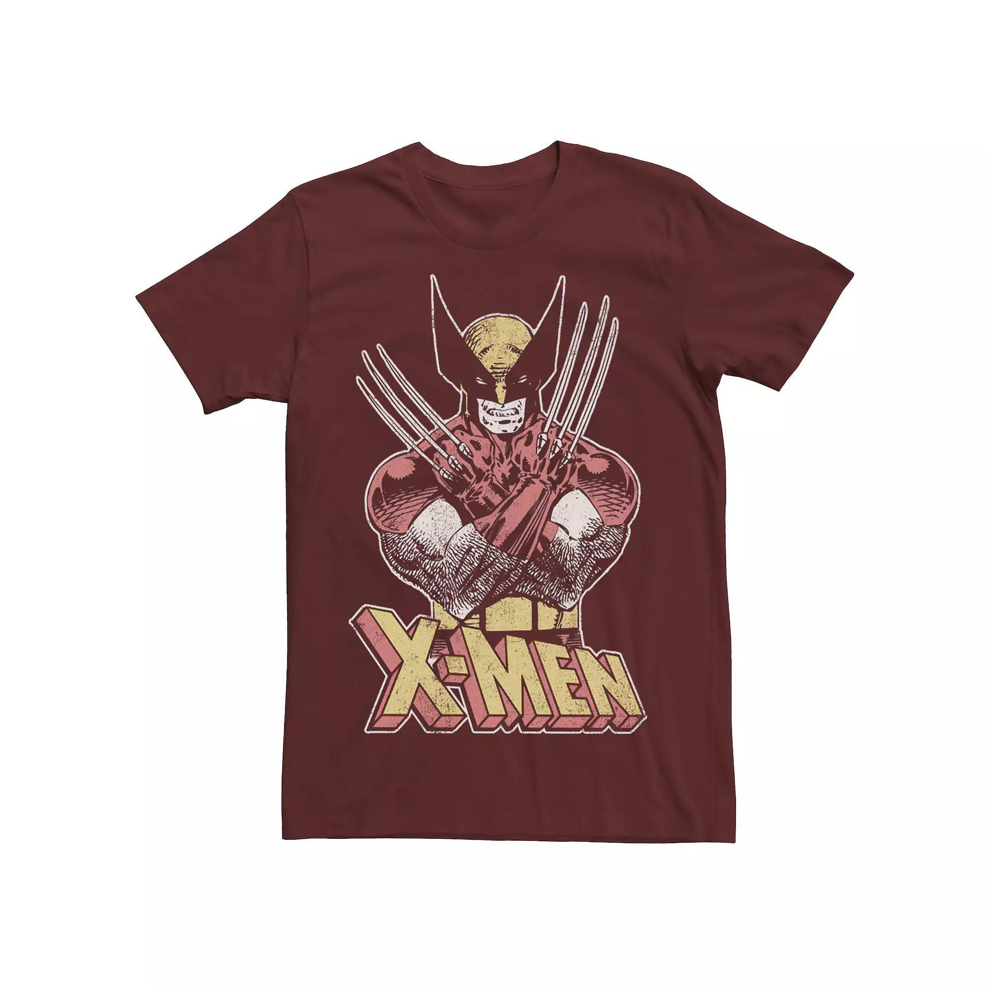 Men's Marvel X-Men Wolverine Classic Comic Vintage Graphic Tee,  Product Image