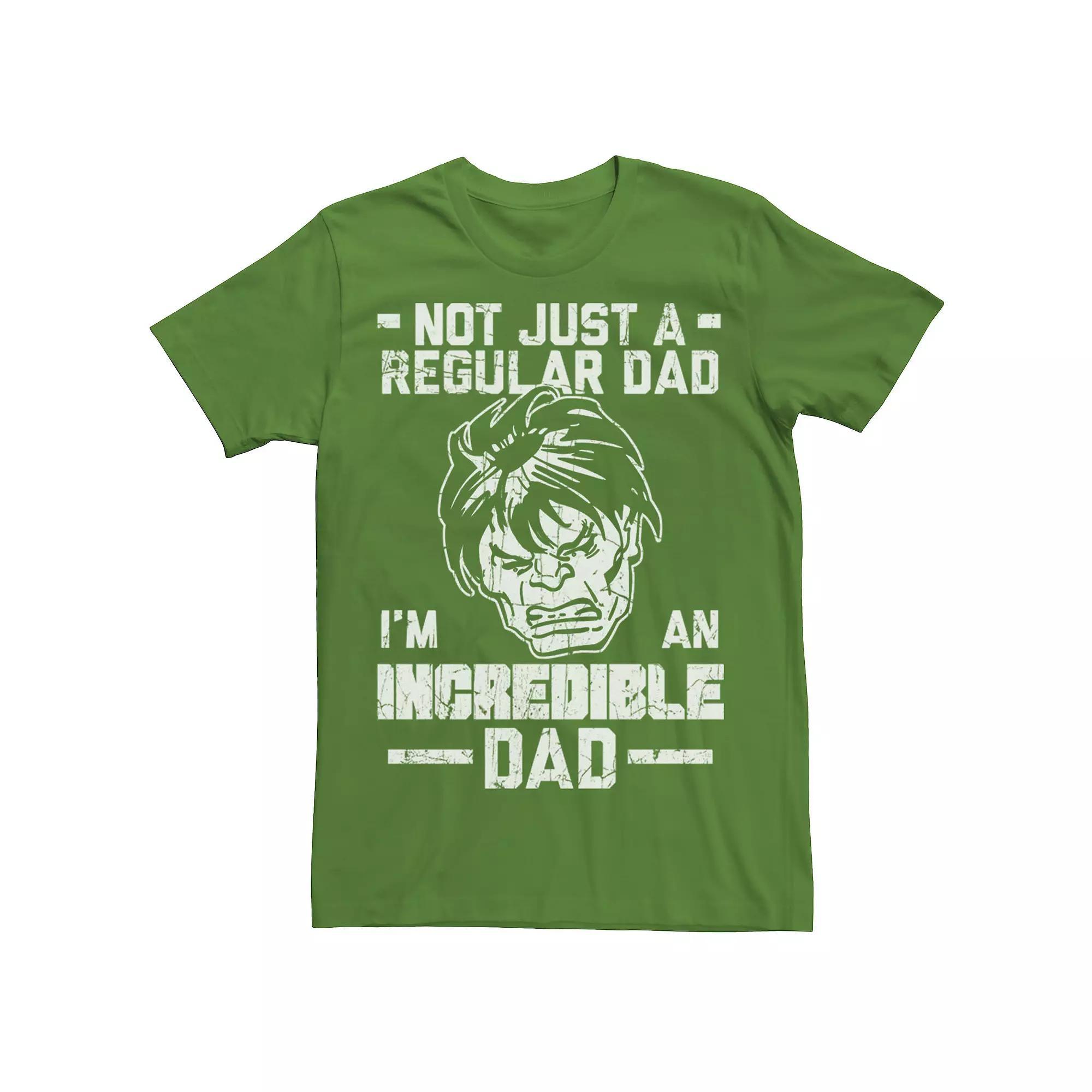 Men's Marvel Hulk Father's Day Not Regular Dad Tee, Size: XL, Kelly Product Image