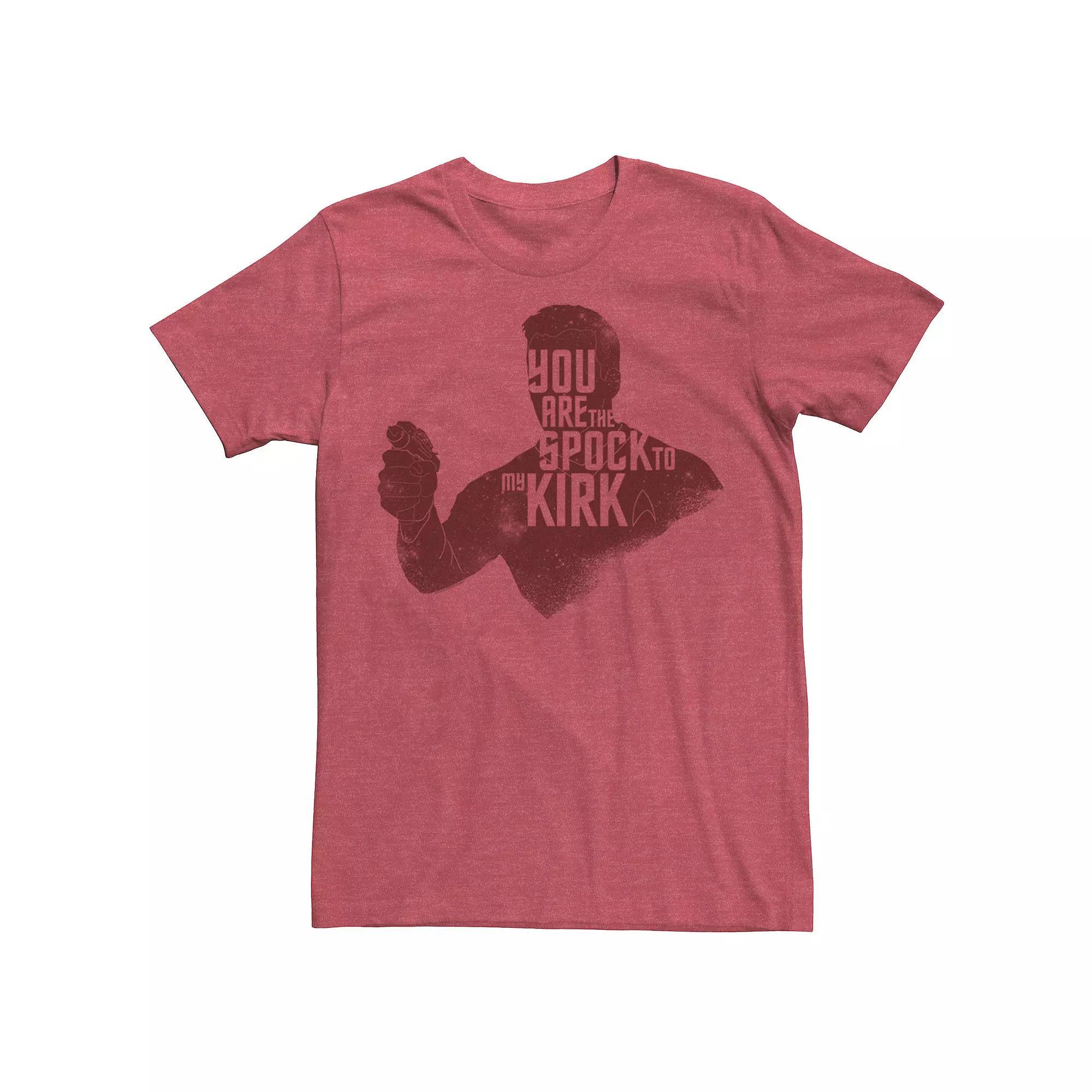 Men's Star Trek Spock To My Kirk Valentine's Day Tee, Size: Medium, Red Grey Product Image