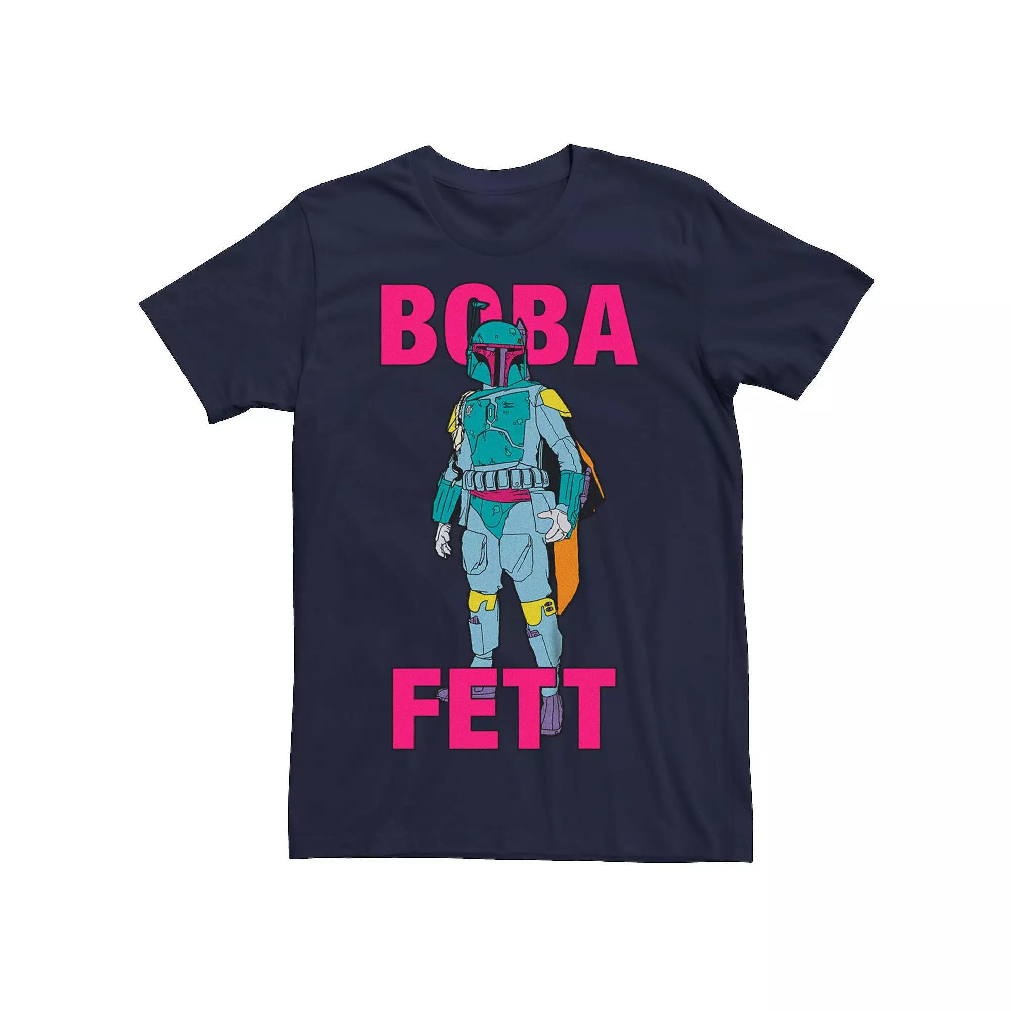 Men's Star Wars Boba Fett Neon Graphic Tee, Size: Large, Blue Product Image