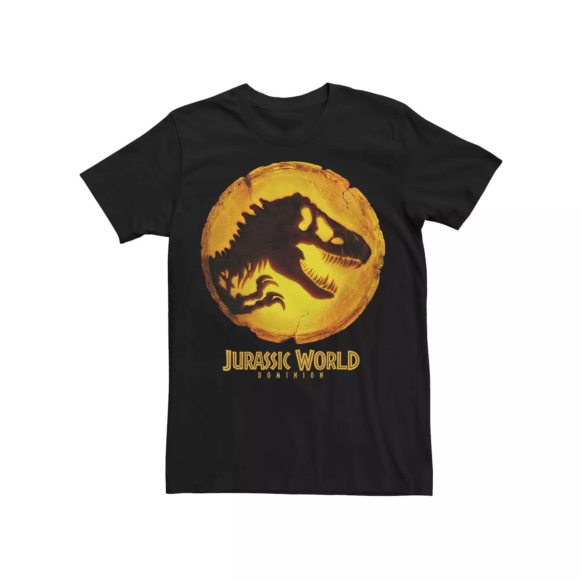 Men's Jurassic World Dominion Logo T-Rex Skull Logo Tee,  Product Image