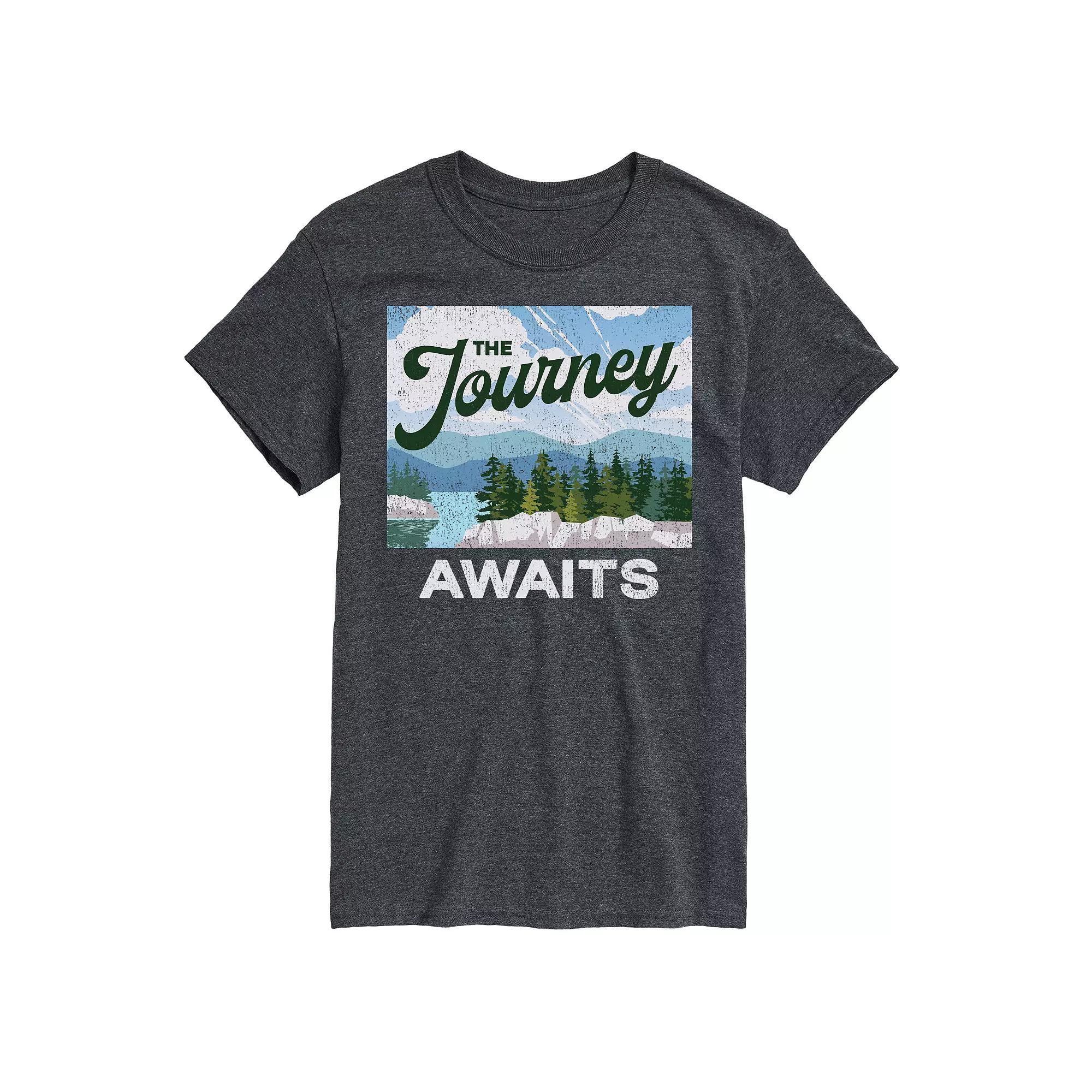 Big & Tall The Journey Awaits Tee, Men's, Size: XXL Tall, Gray Product Image