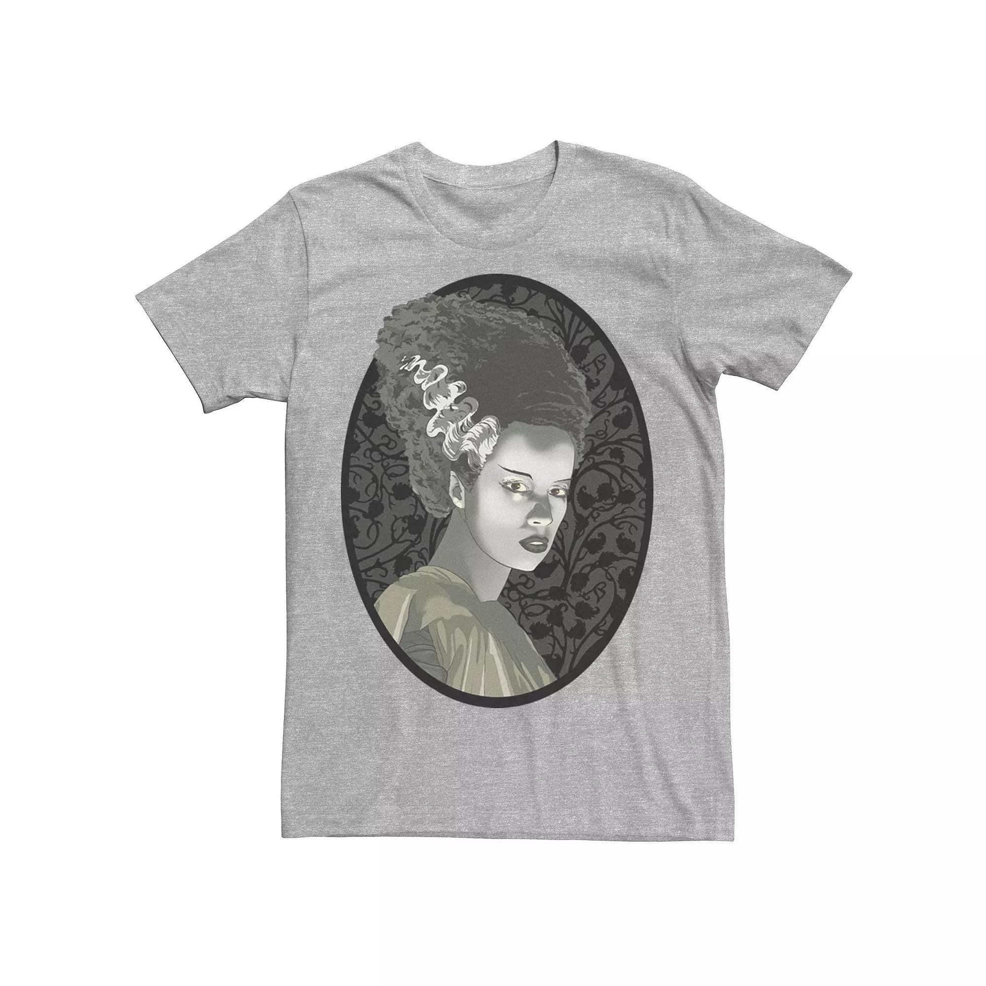 Men's Universal Monsters Bride Of Frankenstein Illustrated Graphic Tee, Size: XL, Athletic Grey Product Image