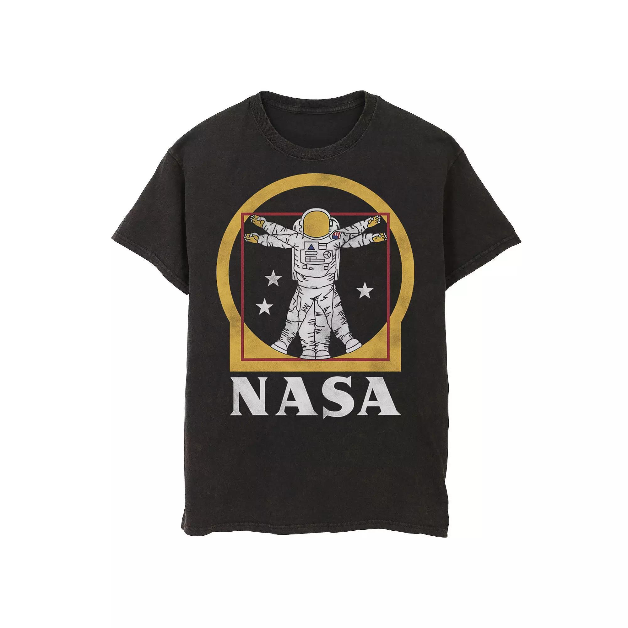 Mens NASA Astronaut Golden Vitruvian Space Man Tee Product Image