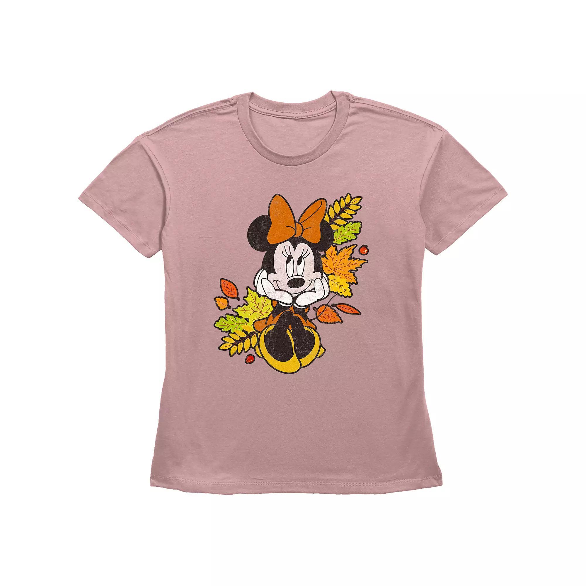 Disney's Minnie Mouse Juniors' Autumn Leaves Graphic Tee, Women's,  Product Image