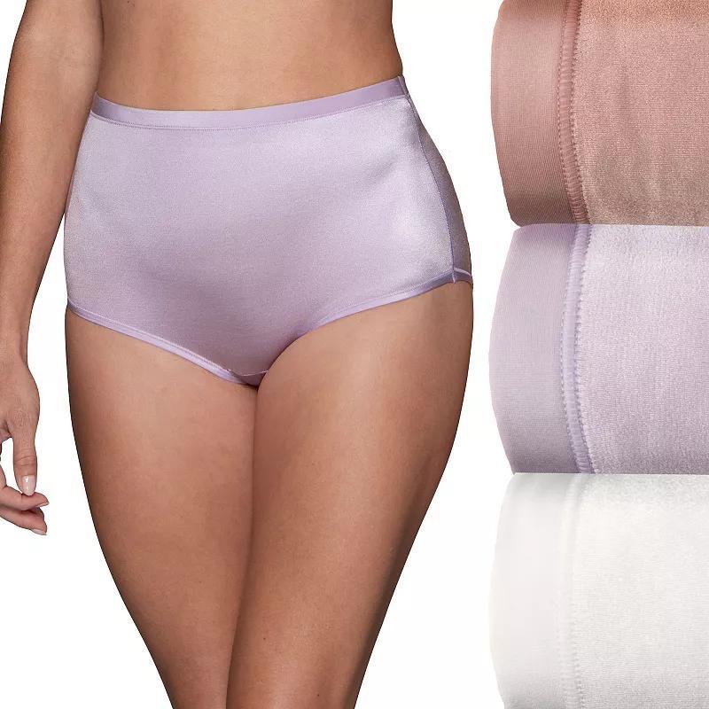 Womens Vanity Fair Body Caress 3-Pack Brief Panties 13438, Enchanted Pink Asst Product Image