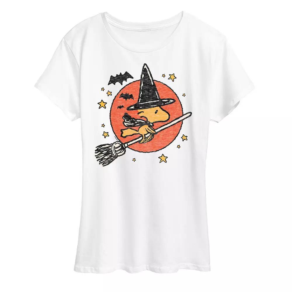 Women's Peanuts Woodstock Witch Graphic Tee, Size: XXL, White Product Image