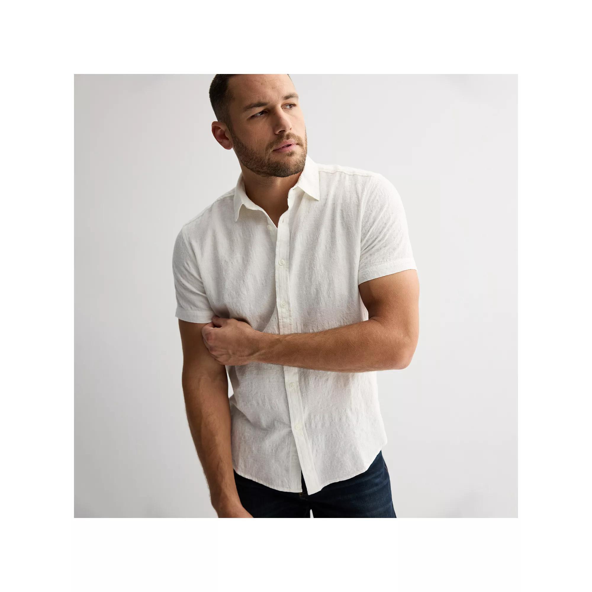 Men's Apt. 9® Short Sleeve Embroidered Button-Down Shirt,  Product Image