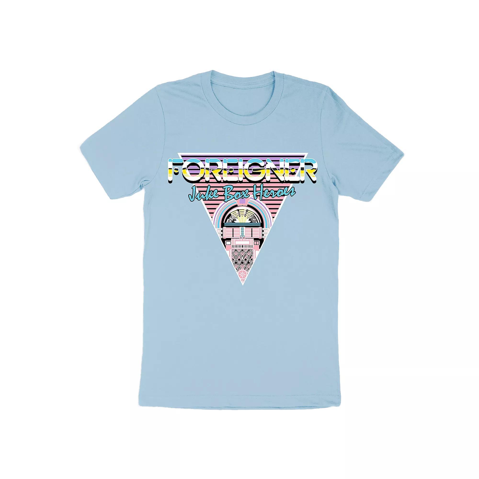 Men's Foreigner Jukebox Heroes 80s Tee, Size: Small, Blue Product Image