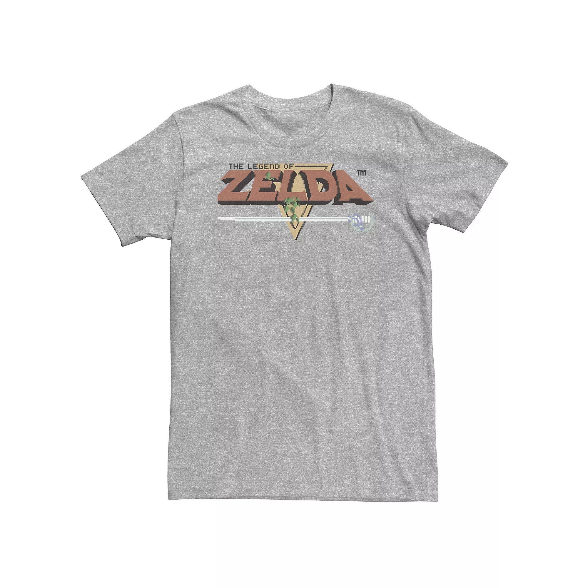 Big & Tall Nintendo Zelda Classic NES 8bit Title Screen Tee, Men's,  Product Image
