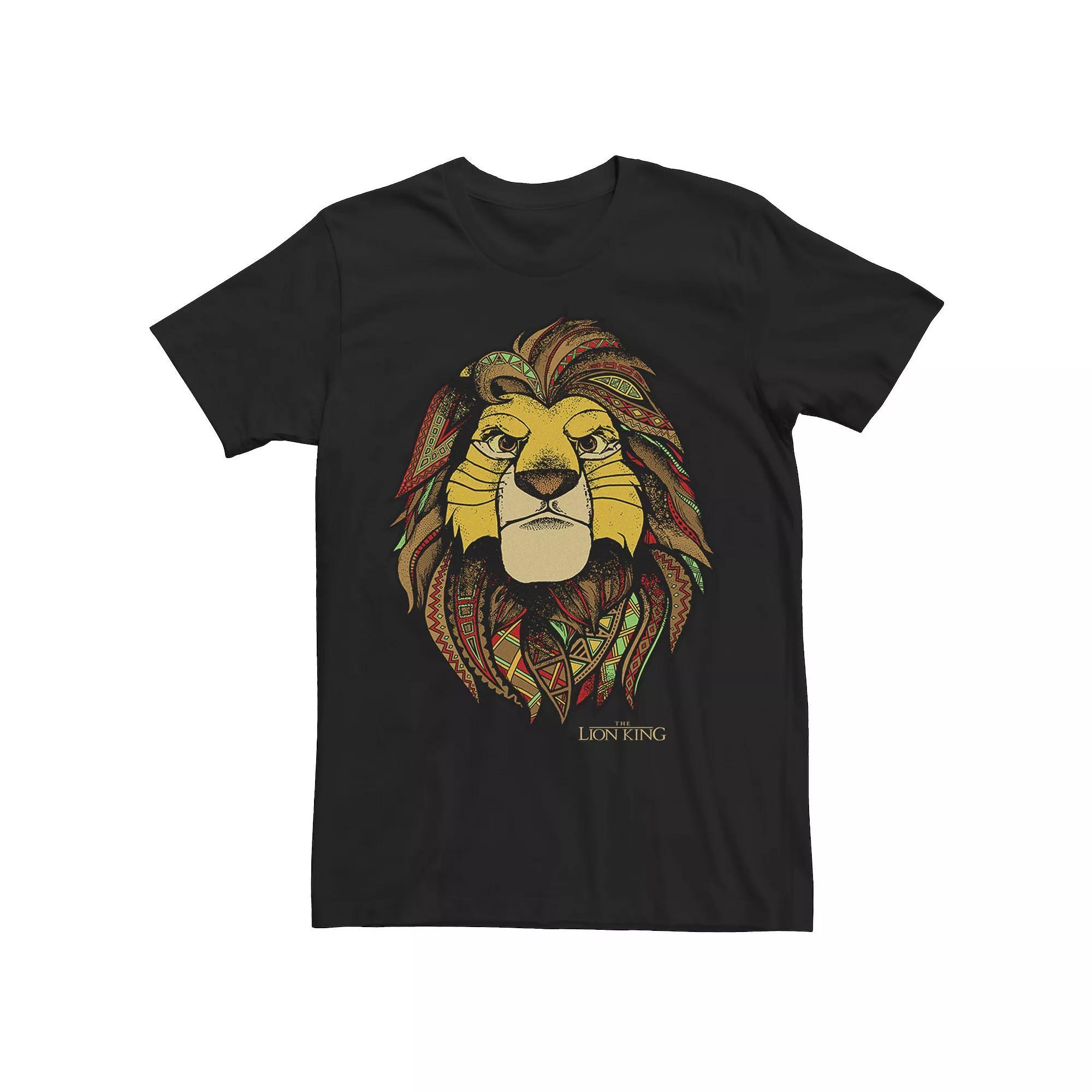 Disney's The Lion King Men's Geometric Colorful Simba Tee,  Product Image