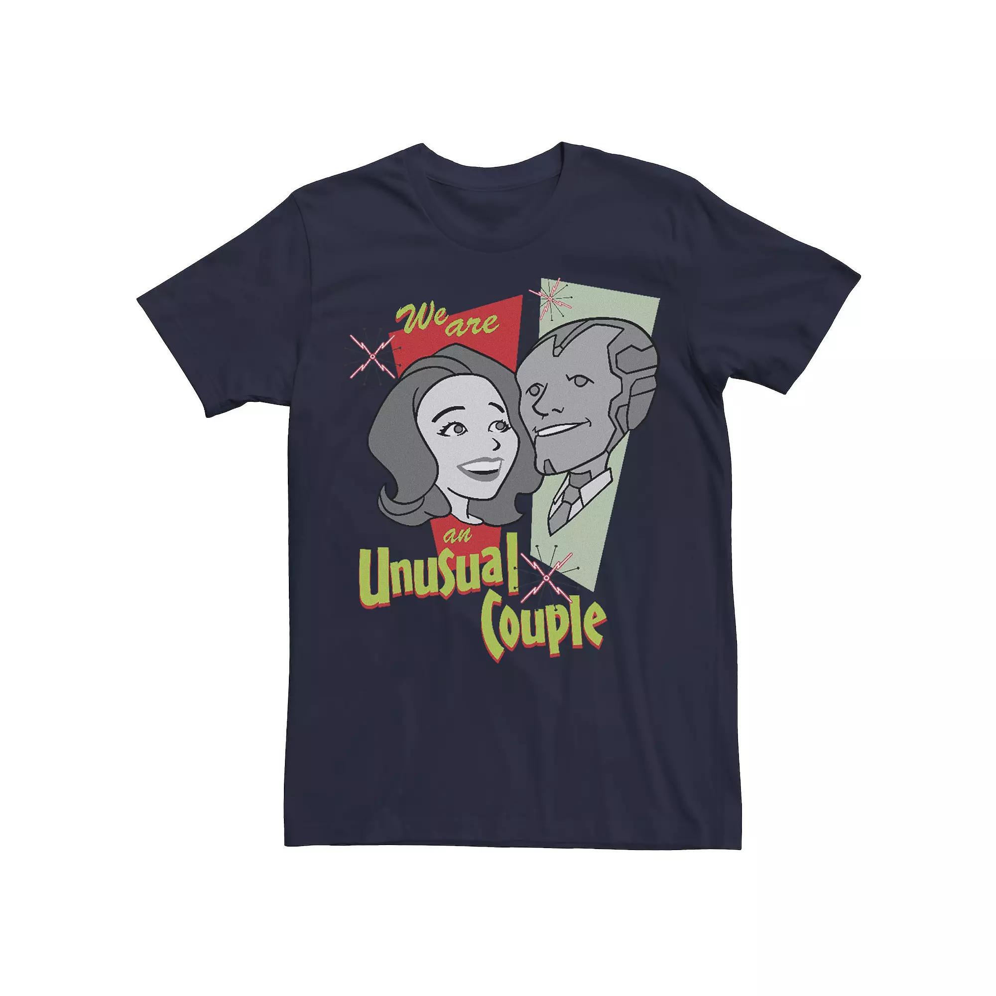 Men's Marvel WandaVision Panel Characters Unusual Couple Tee,  Product Image