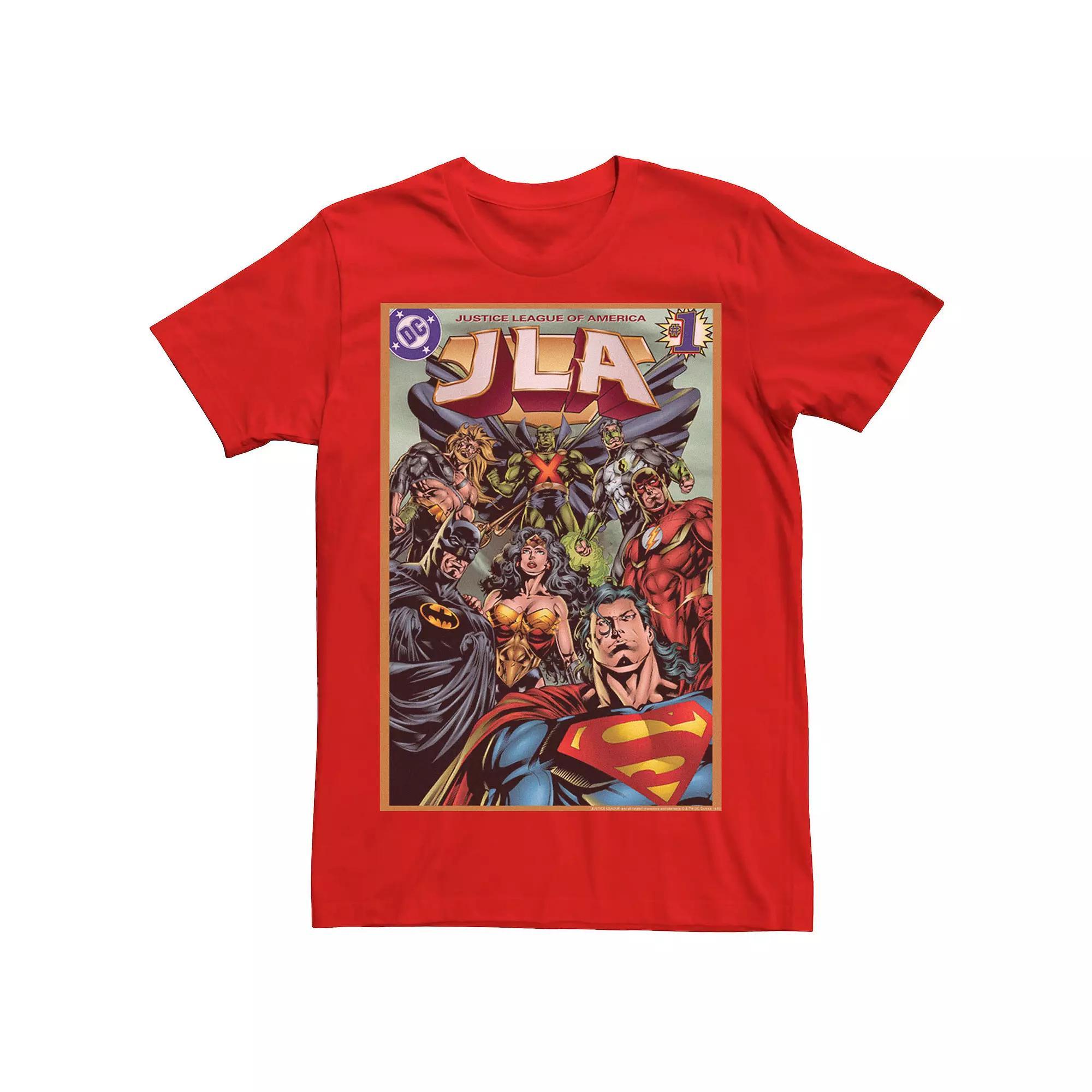 Men's DC Comics Justice League Group Shot Comic Cover Tee,  Product Image