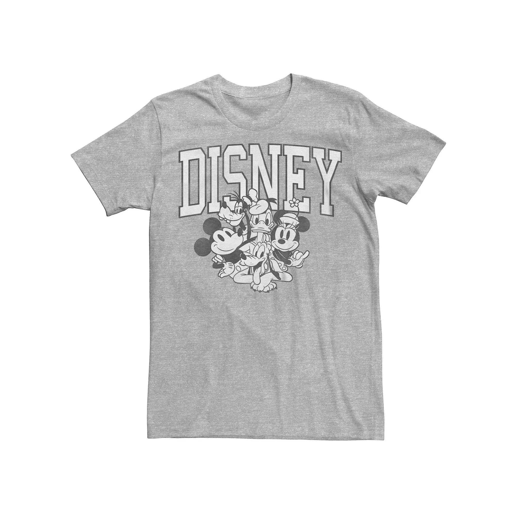 Disney's Mickey Mouse Men's Group Graphic Tee, Size: Large, Athletic Grey Product Image