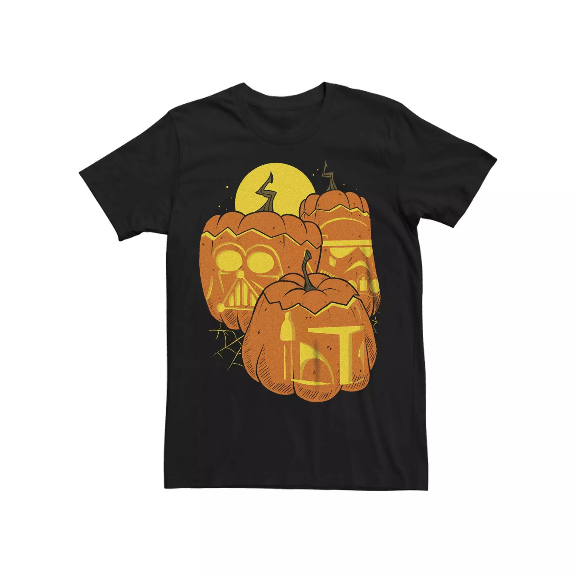 Men's Star Wars Dark Side Carved Pumpkins Graphic Tee, Size: 4XL Tall, Black Product Image