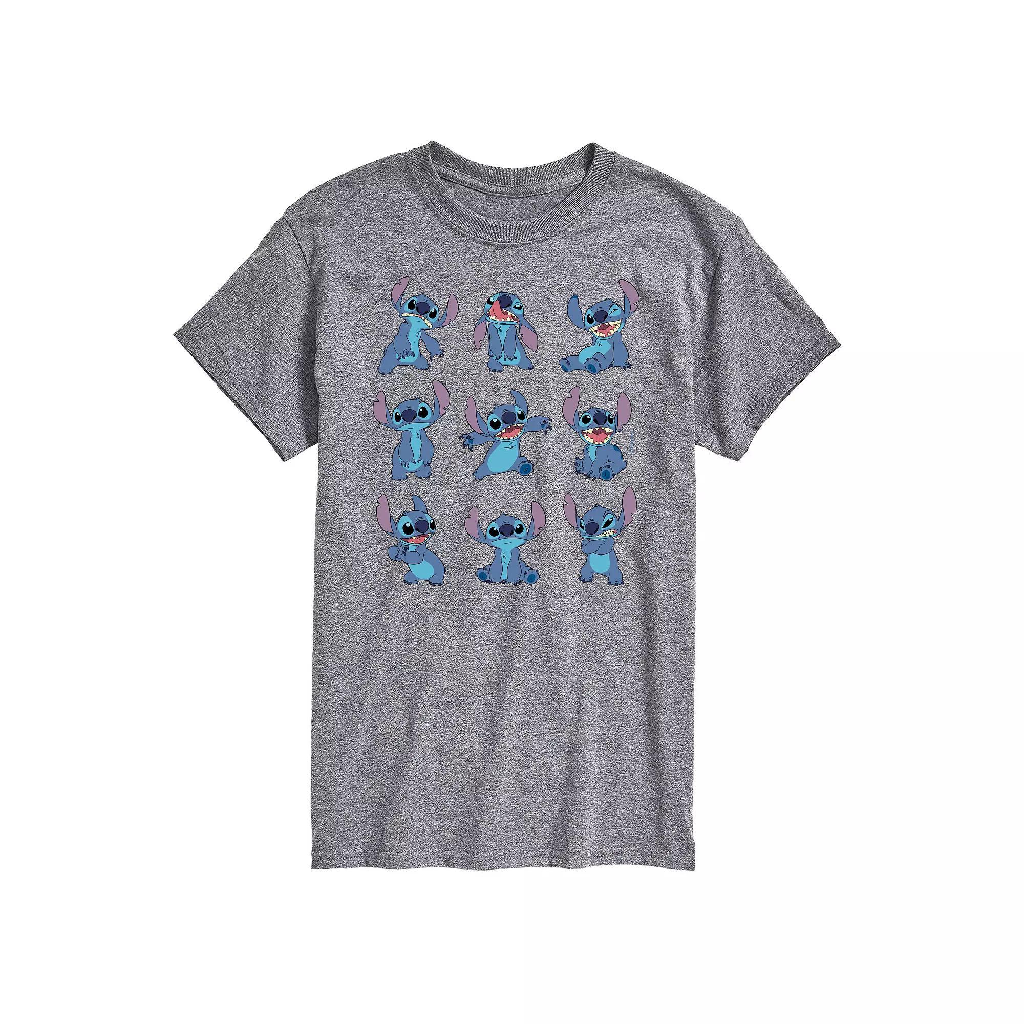 Disney's Lilo and Stitch Big & Tall Pose Grid Graphic Tee, Men's,  Product Image