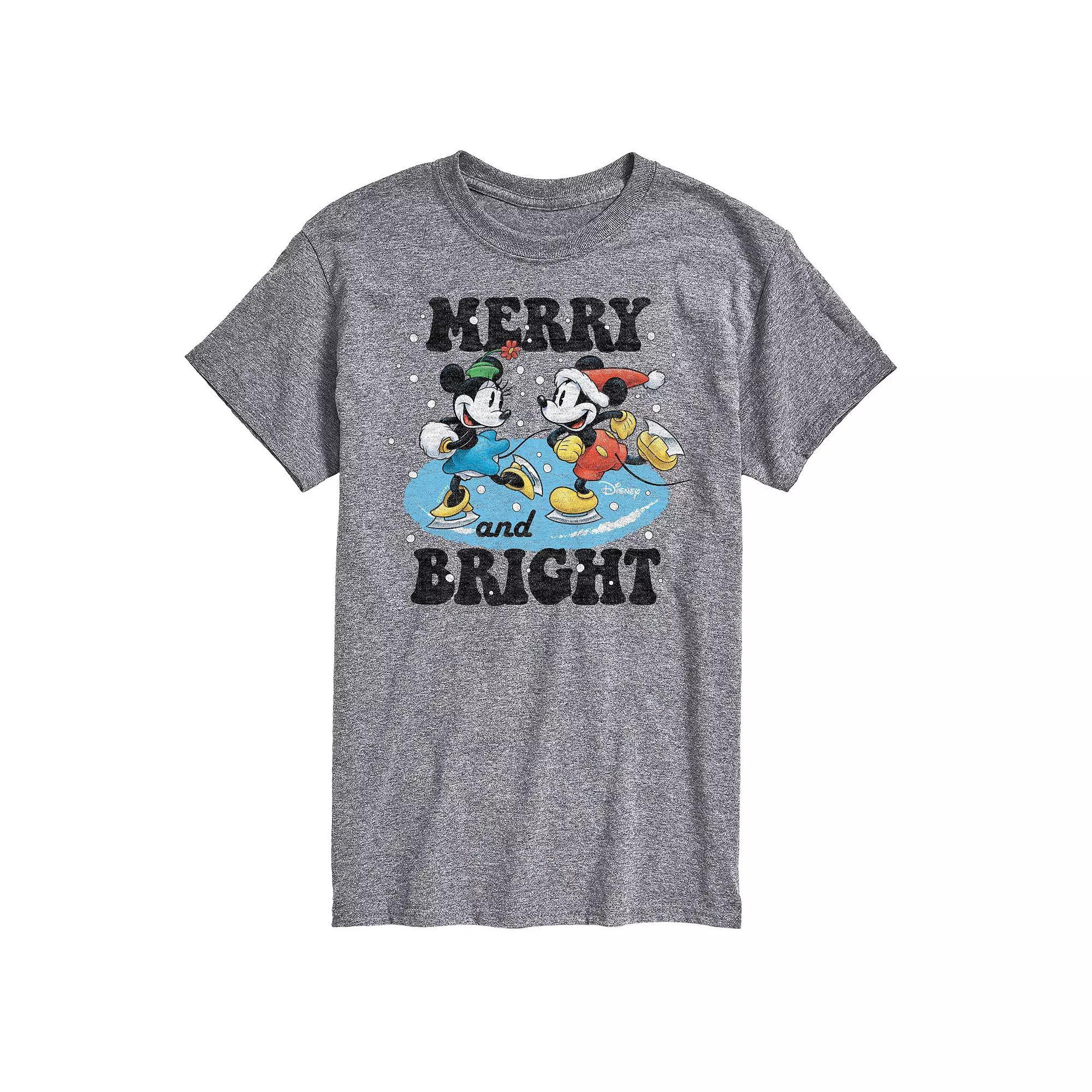 Disney's Mickey & Minnie Mouse Men's Merry And Bright Graphic Tee,  Product Image