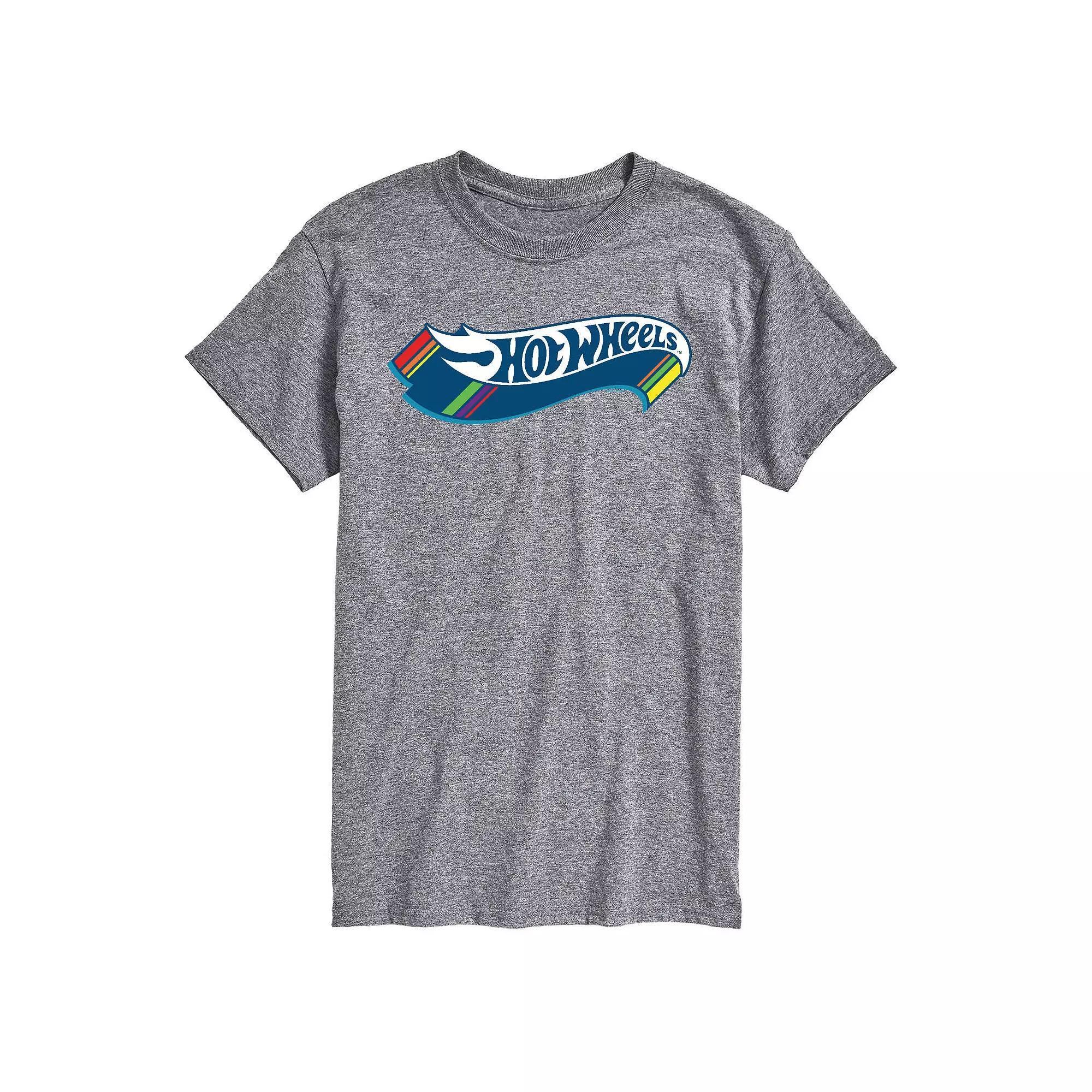 Big & Tall Hot Wheels Flame Logo Graphic Tee, Men's, Size: Large Tall, Gray Product Image