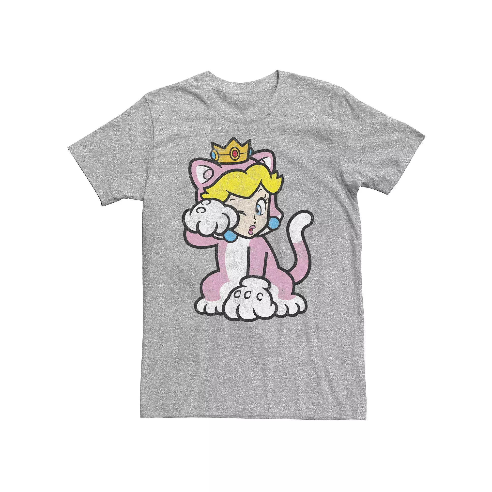 Big & Tall Super Mario 3D Bowser's Fury Princess Peach Cat Portrait Tee, Men's,  Product Image