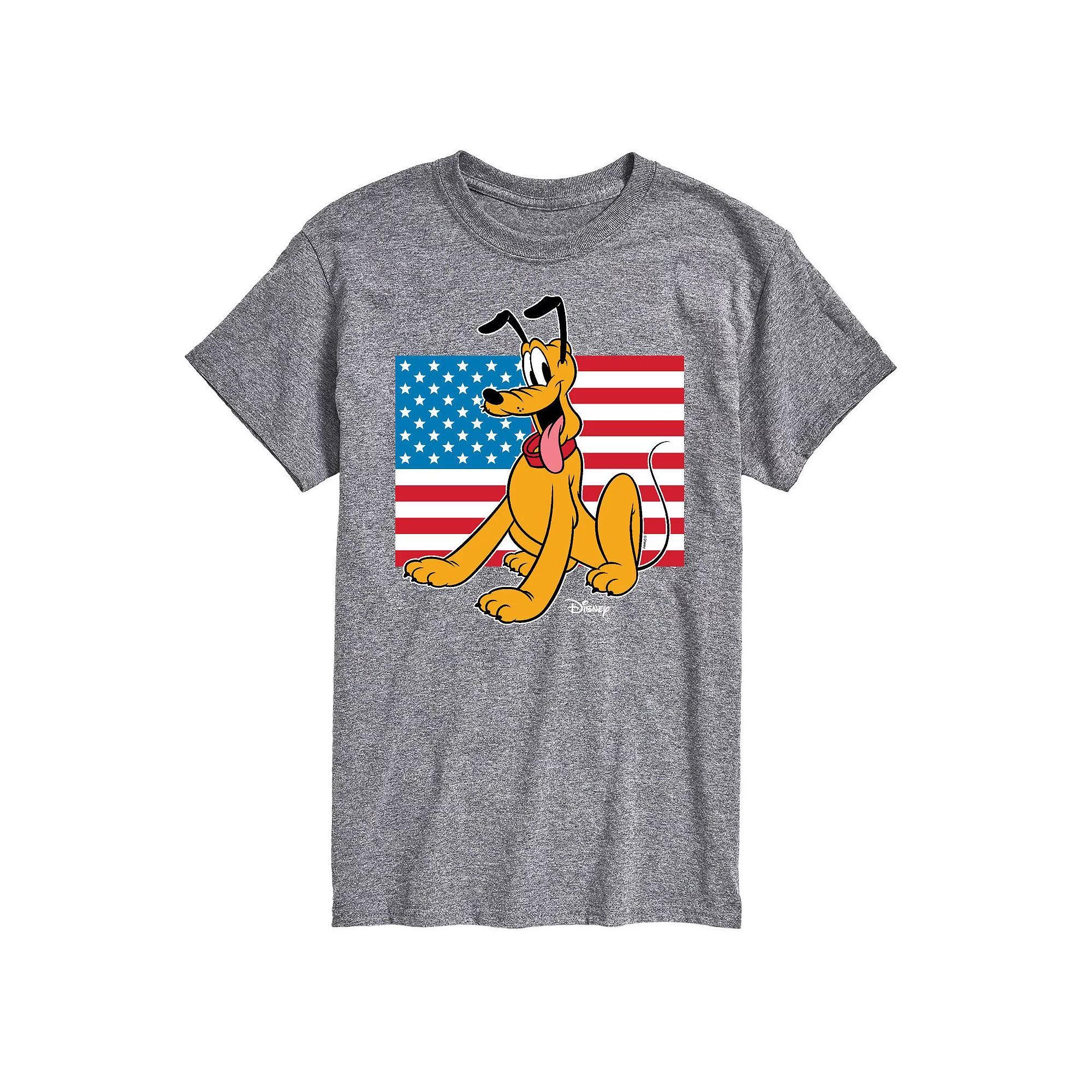 Disney's Pluto Men's Americana Flag Graphic Tee, Size: XXL, Blue Product Image