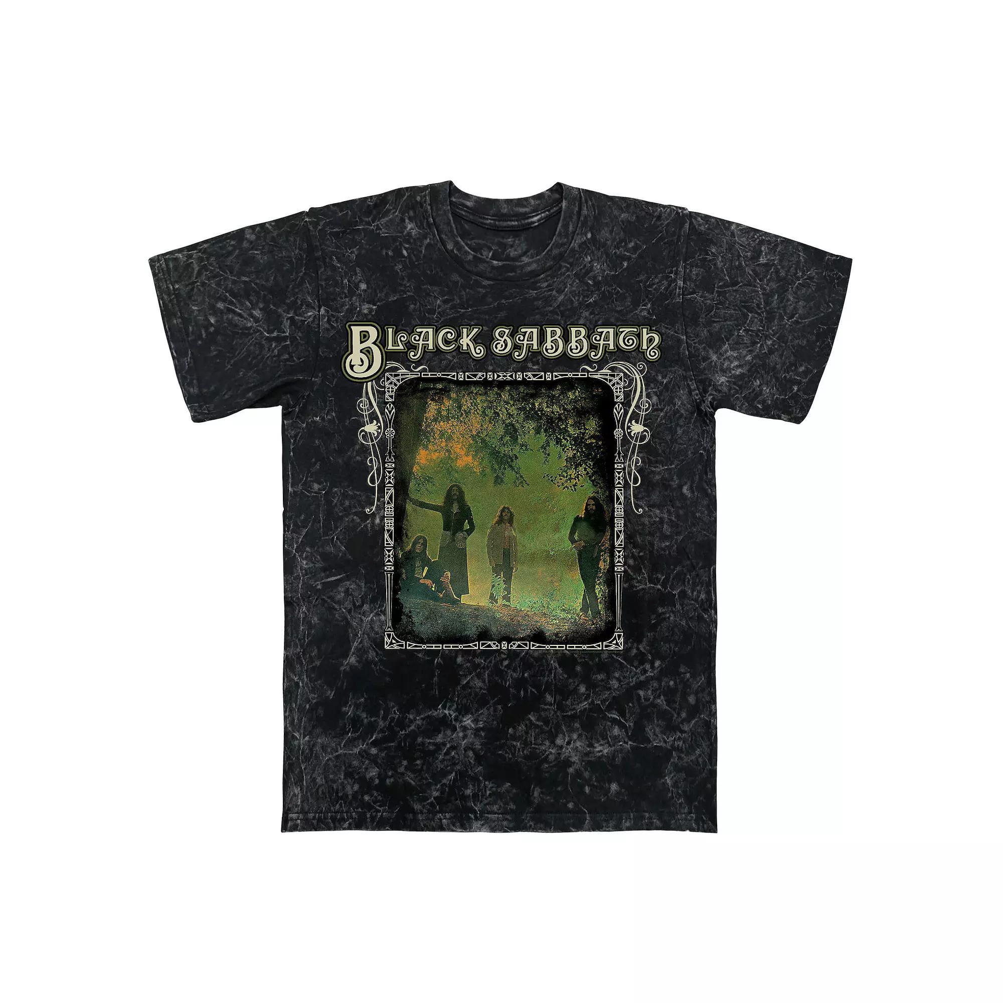 Men's Black Sabbath Trees Photo Mineral Wash Graphic Tee, Size: Large, Black Mineral Wash Product Image